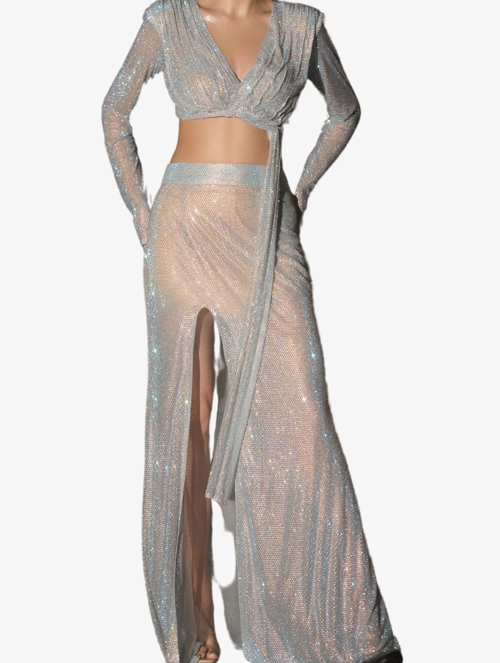 Silver Taylor Top + Skirt