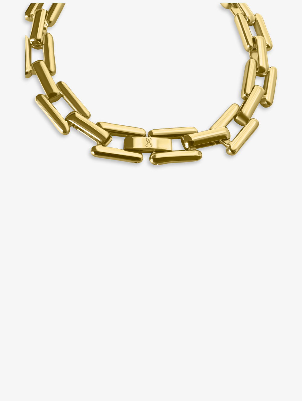 Gold square link bracelet