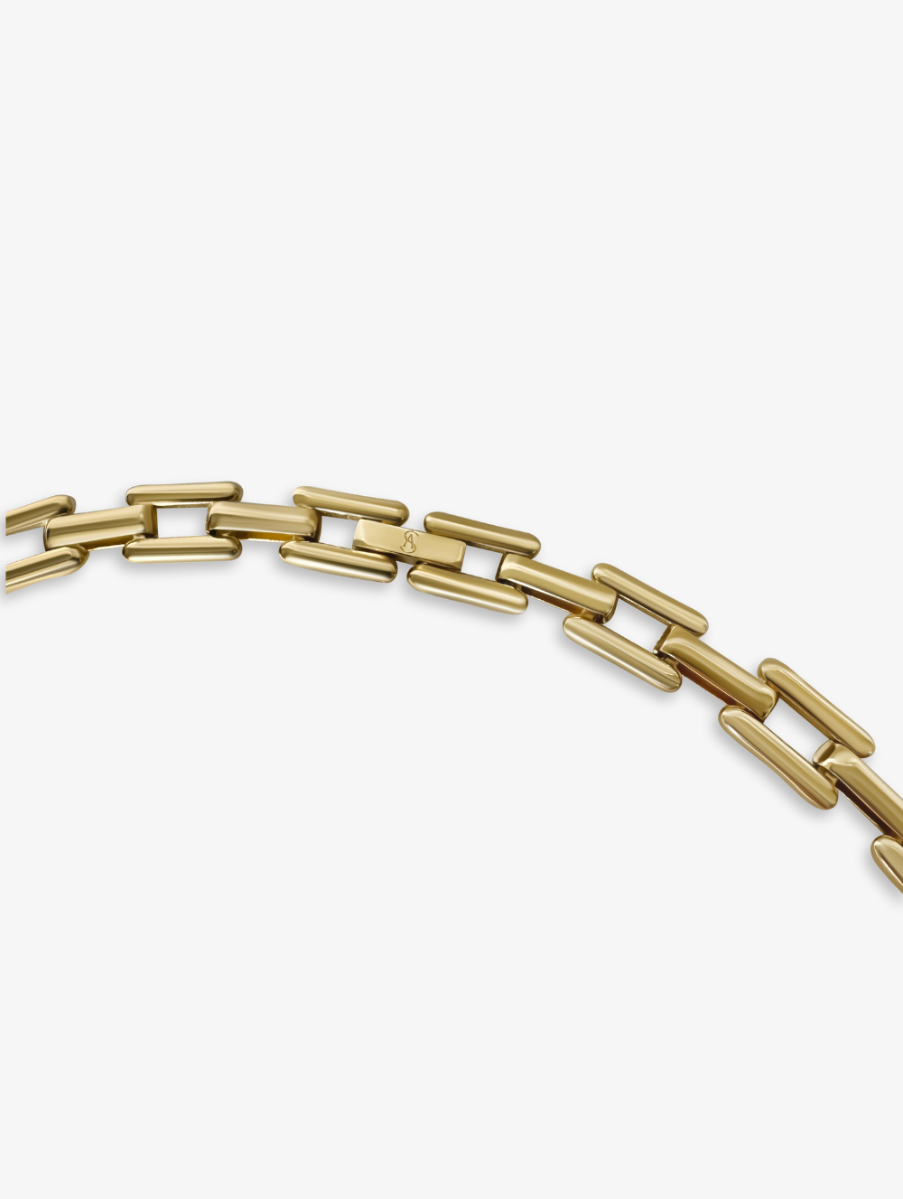 Gold Square Link Necklace