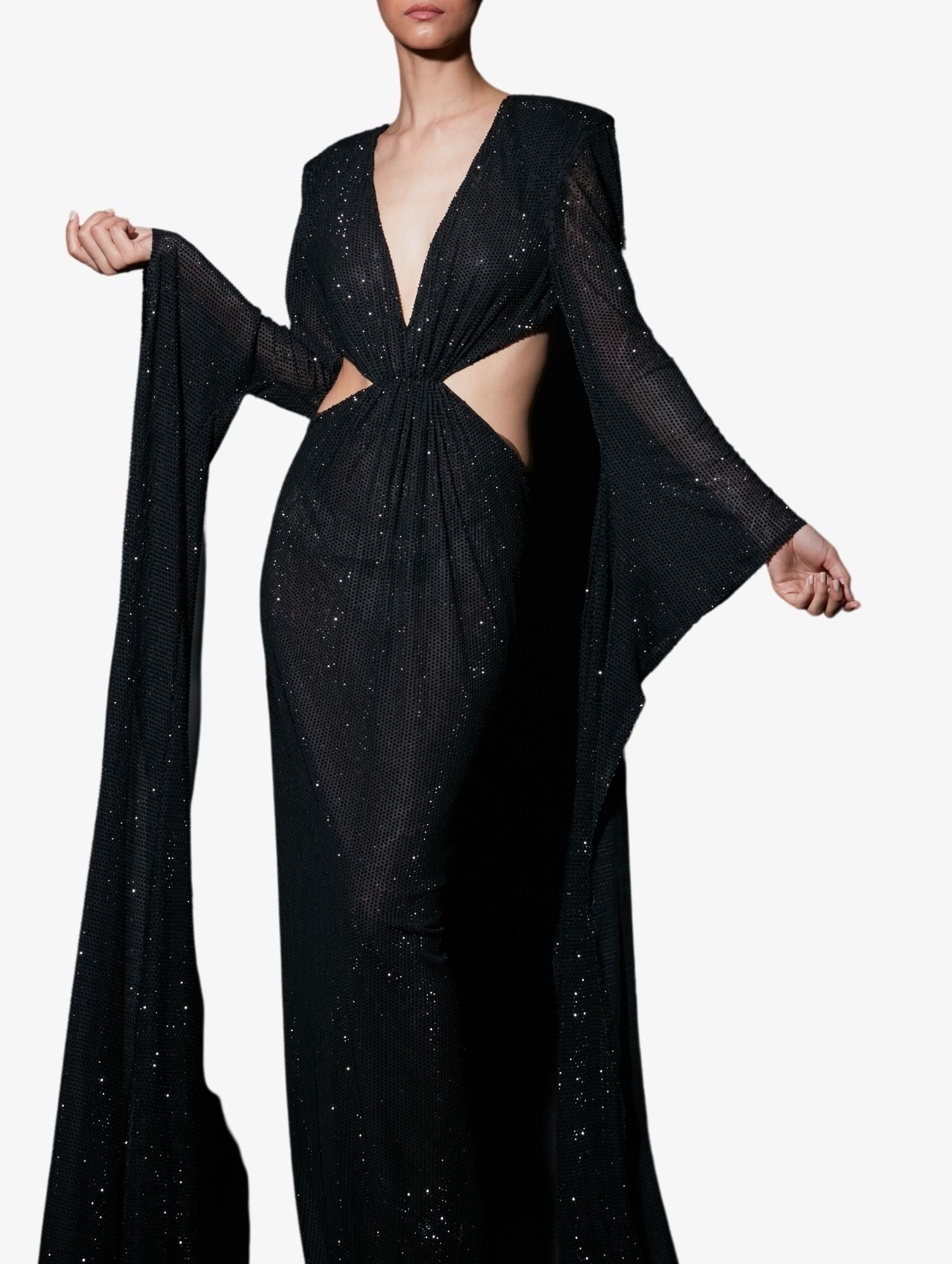 Black Wild Eagle Black Cut Out Dress
