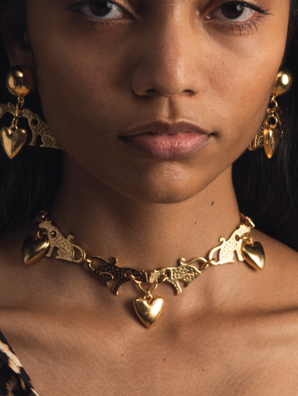 Gold Heart Choker