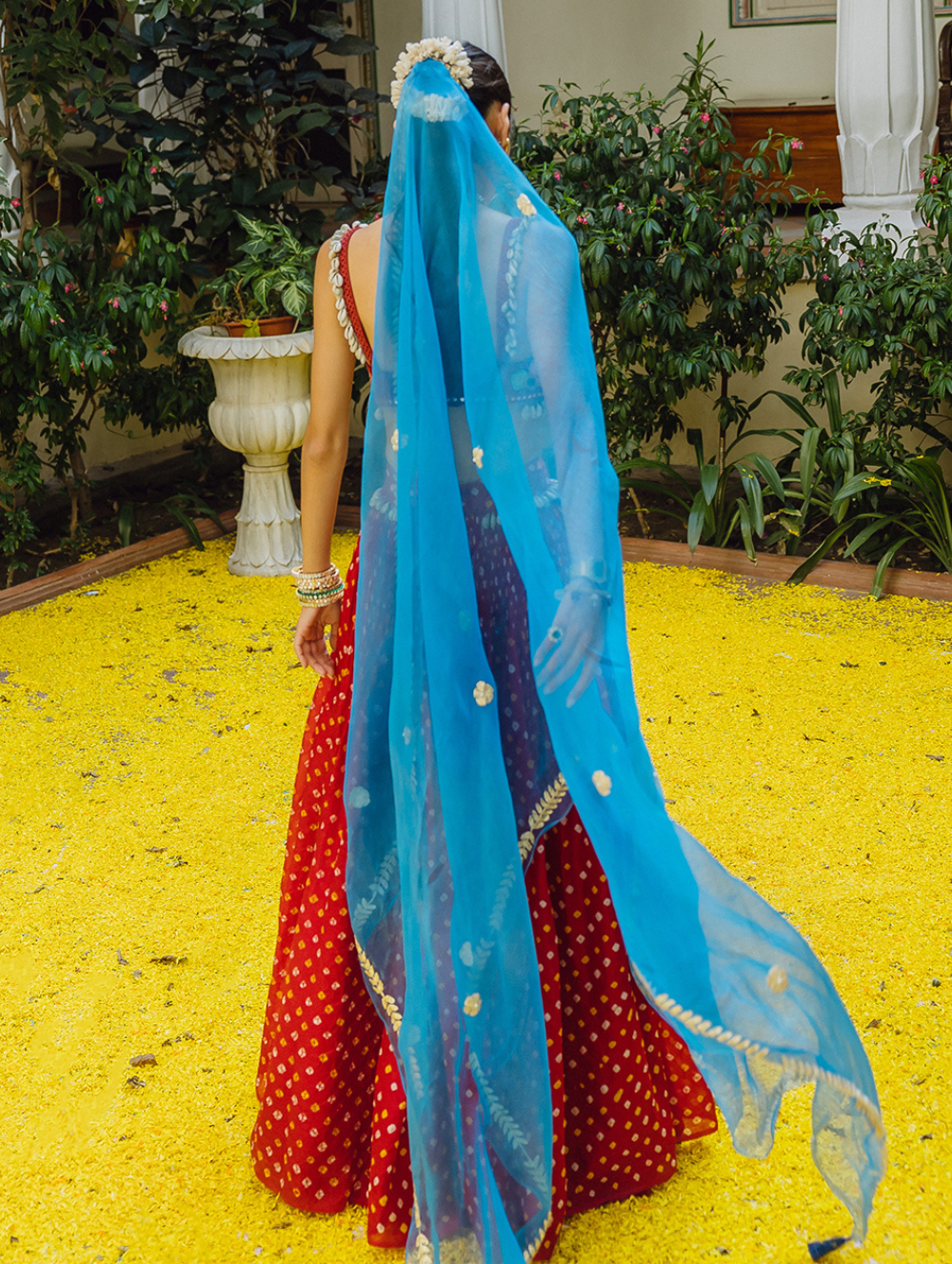 Lehenga Set - Seashells In A Meadow