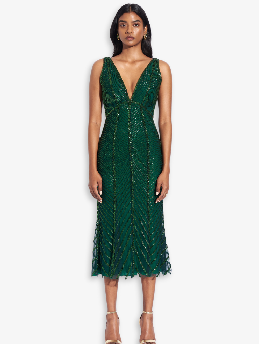 Green Midi-Length Dress
