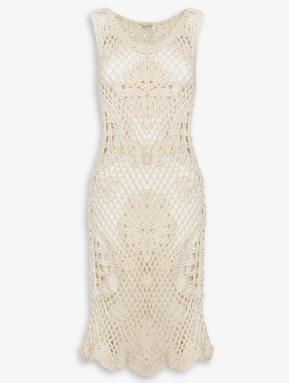 Beige Crochet Beach Dress