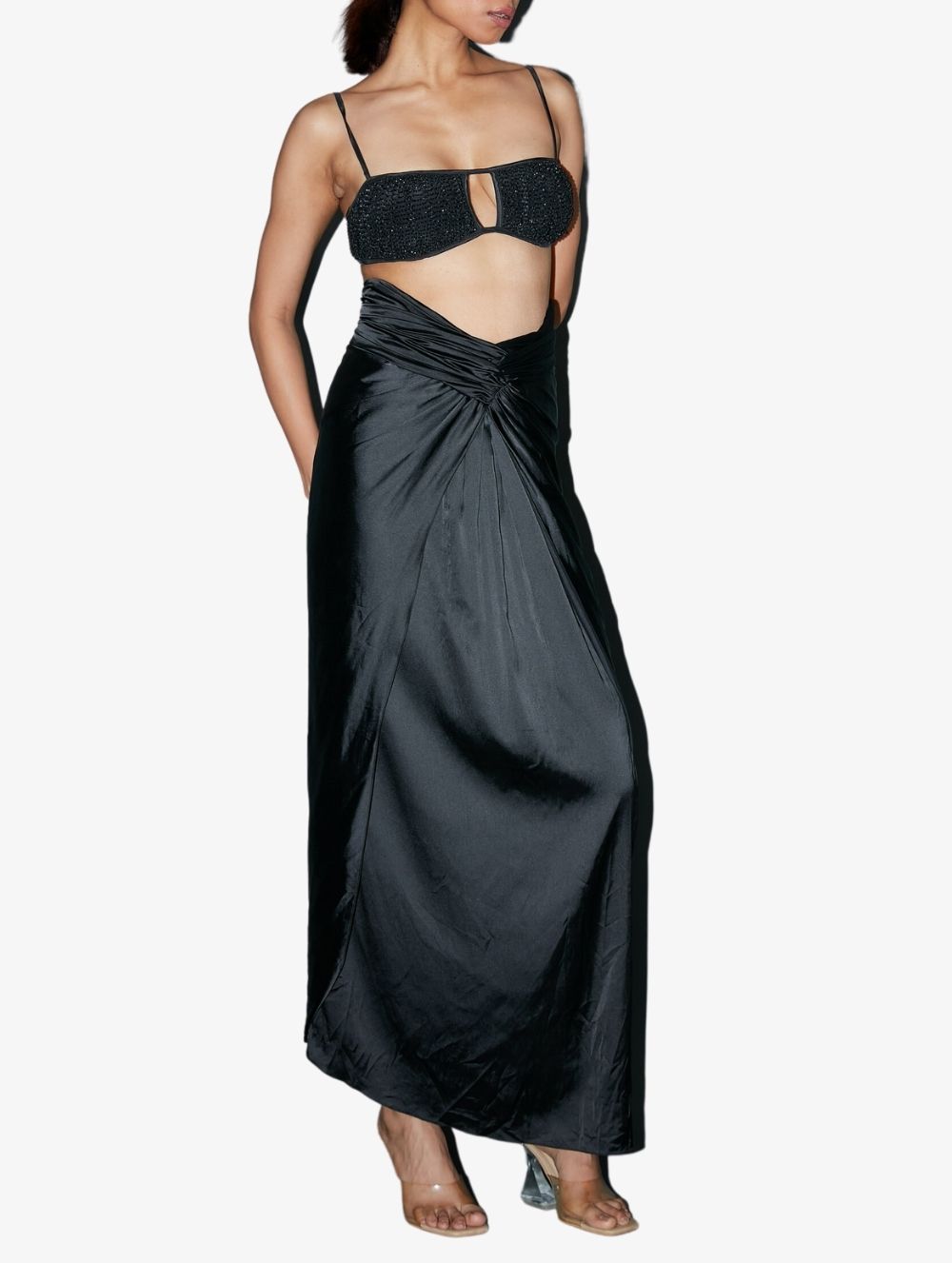 Black Anastasia Bralette + Skirt Set