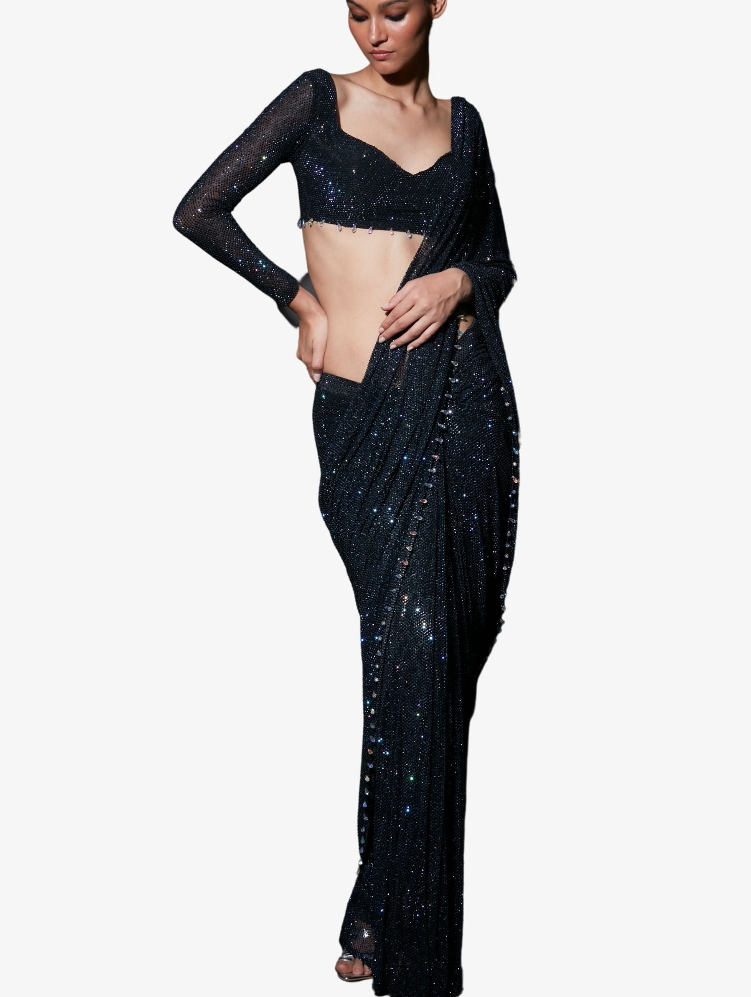 Mildred Black Sari