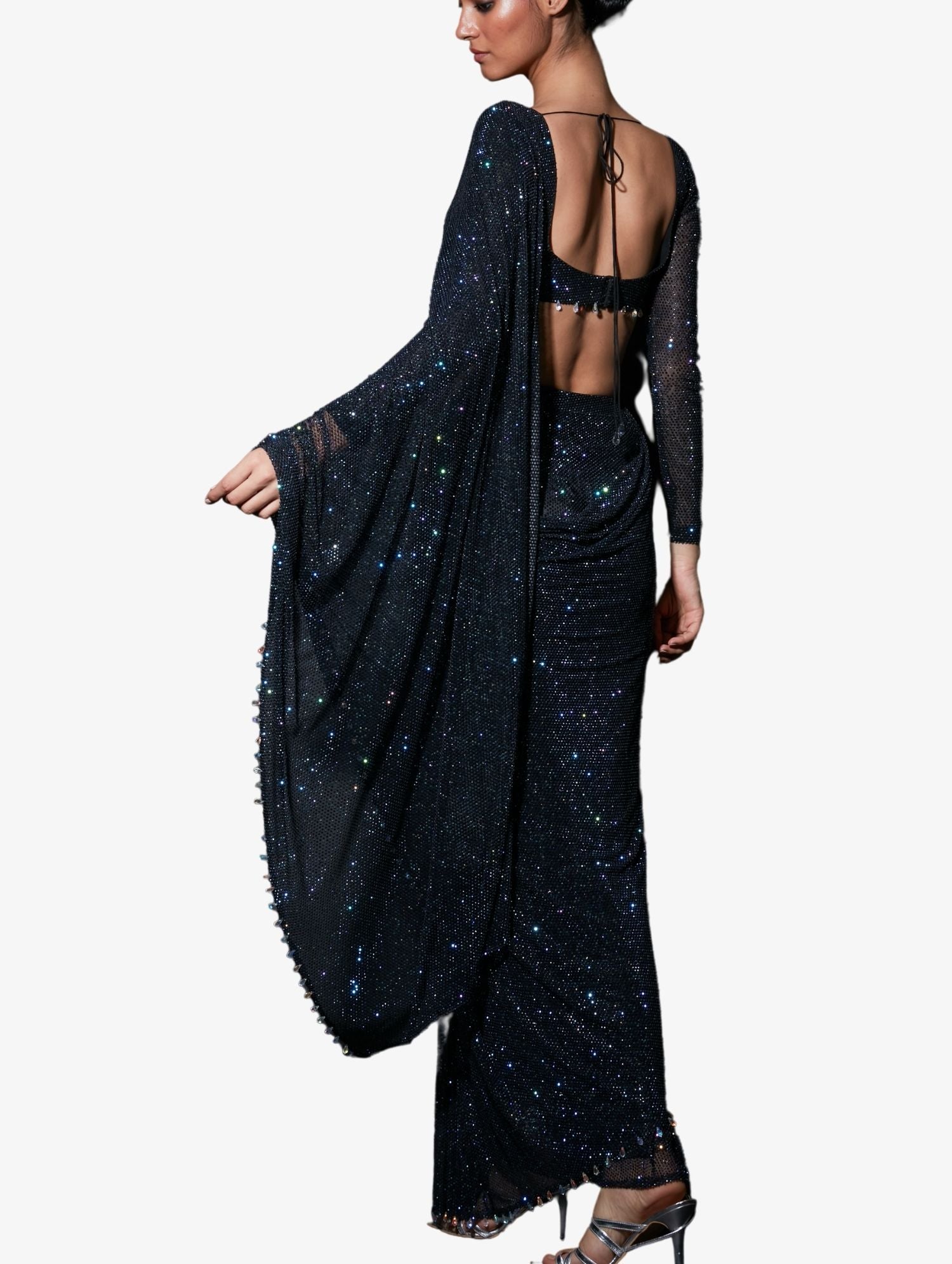 Mildred Black Sari