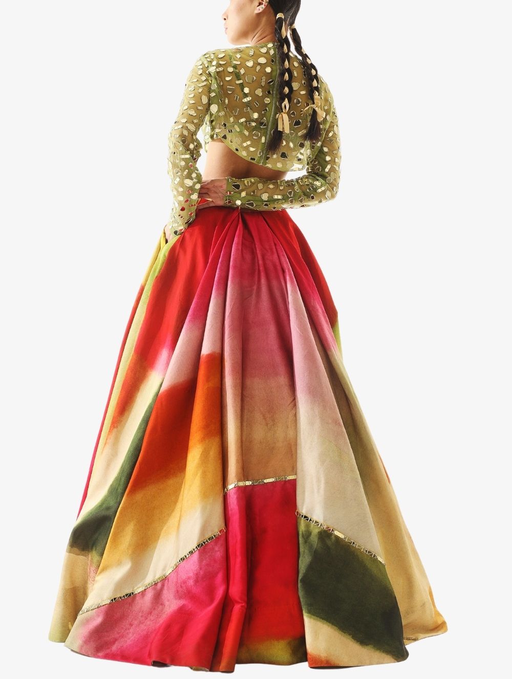 Rachel Printed Organza Lehenga | Special Price