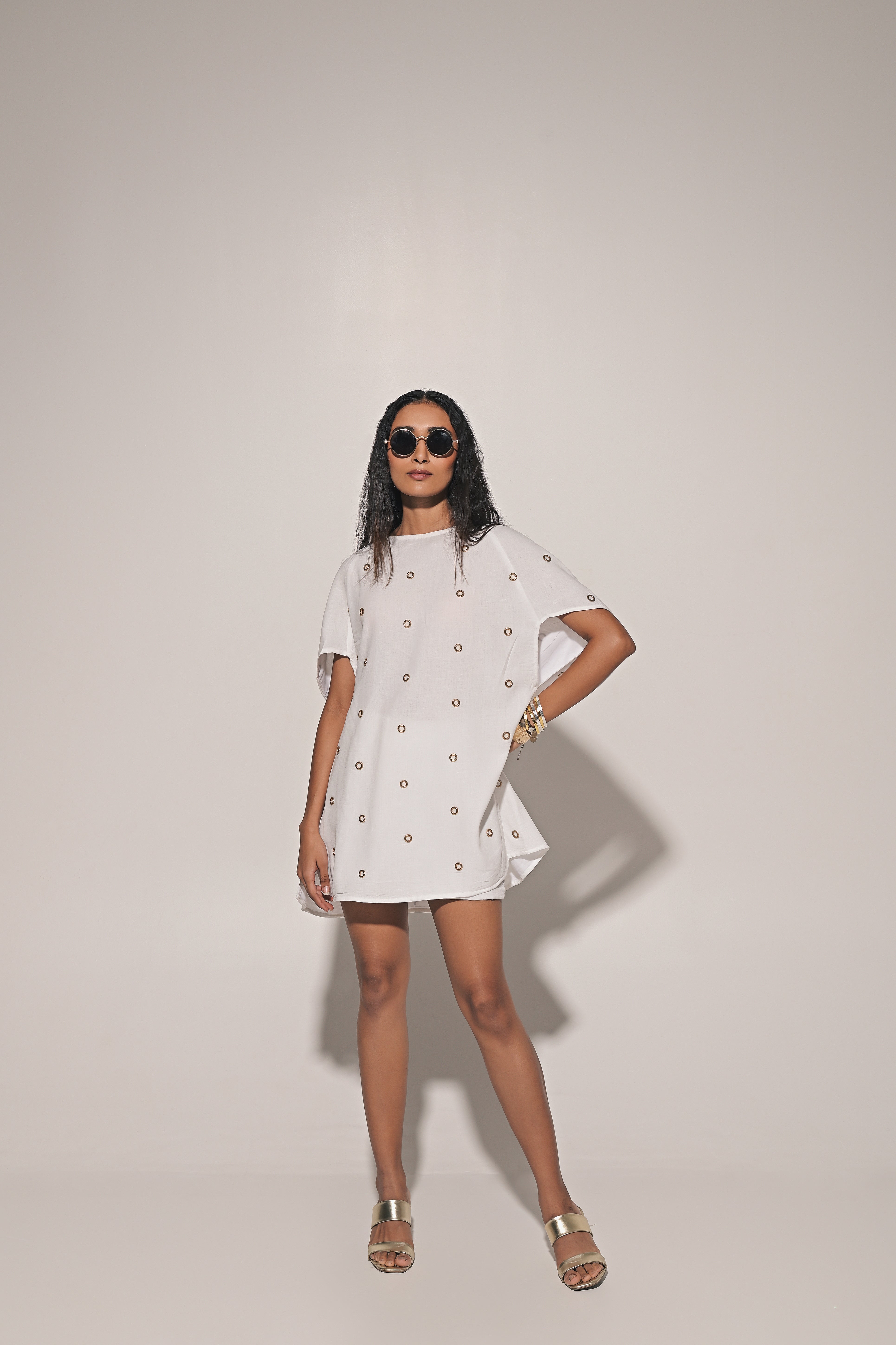 Shiro blouse with shorts