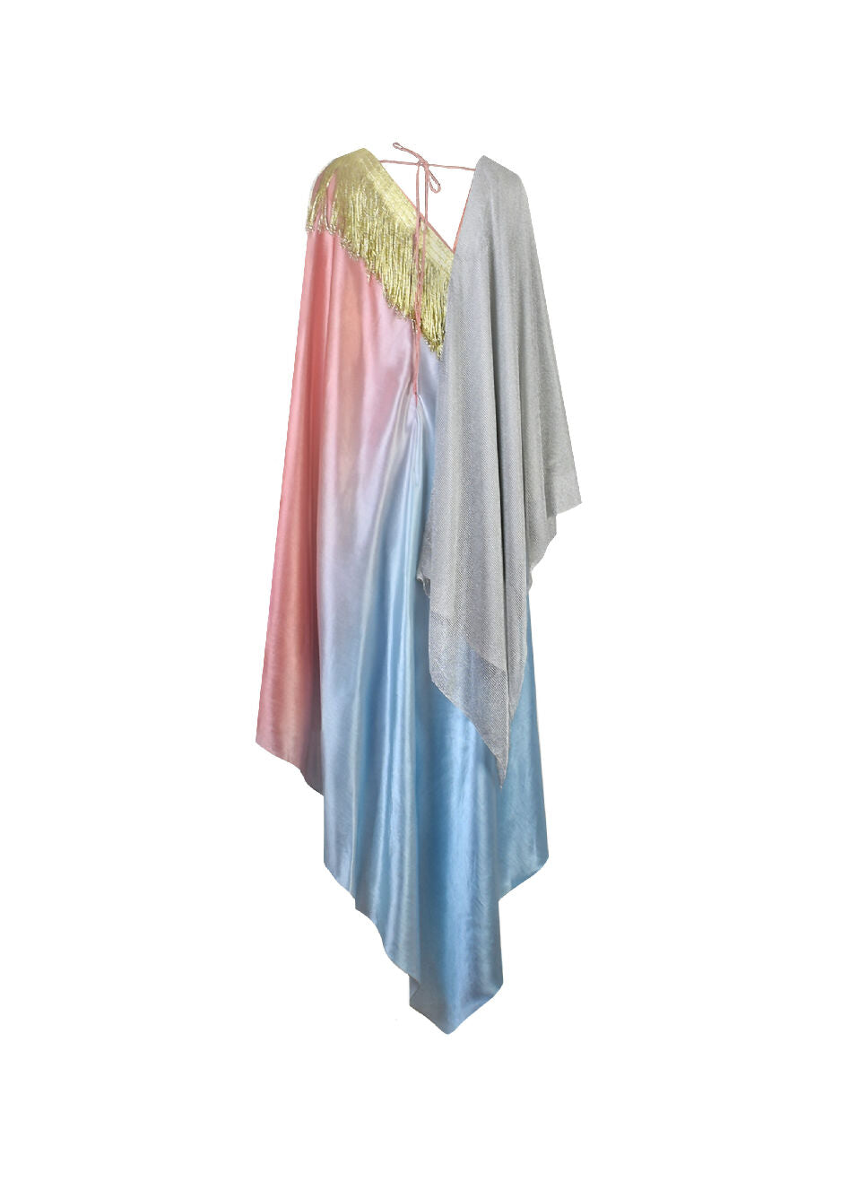 Metallic Mesh Asymmetric Kaftan
