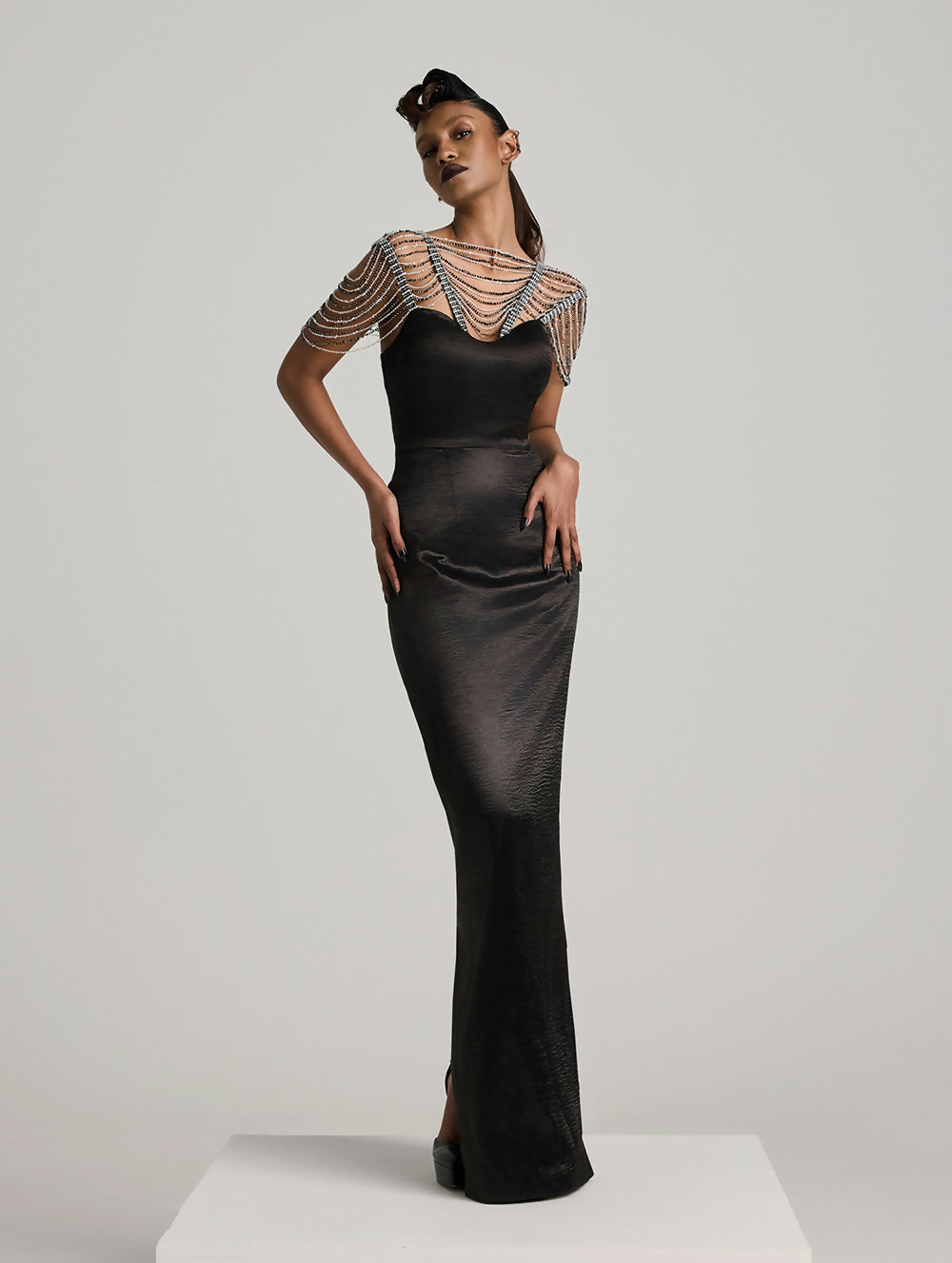 4512054 Black Pencil Dress