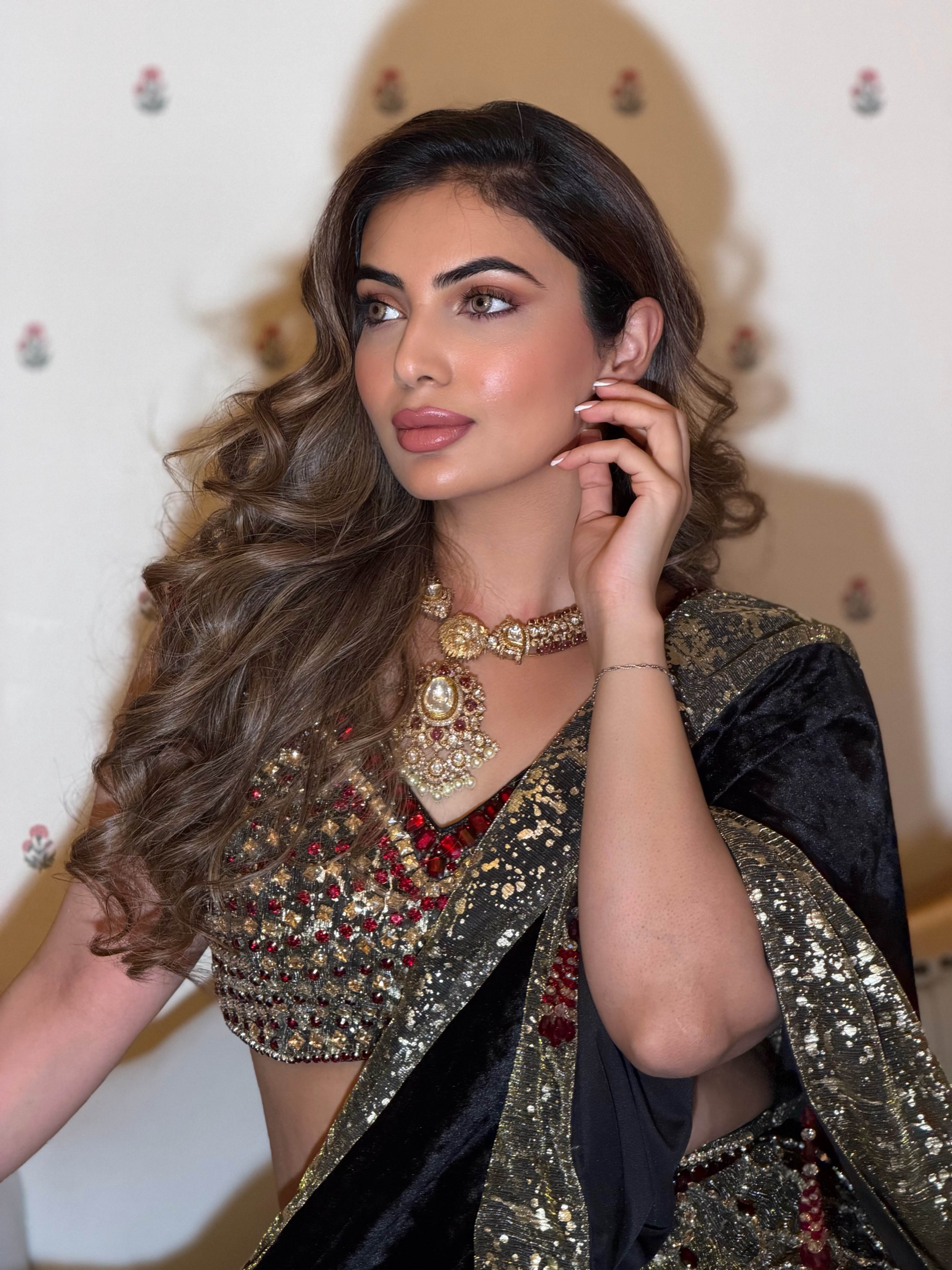 Black red lehenga Set