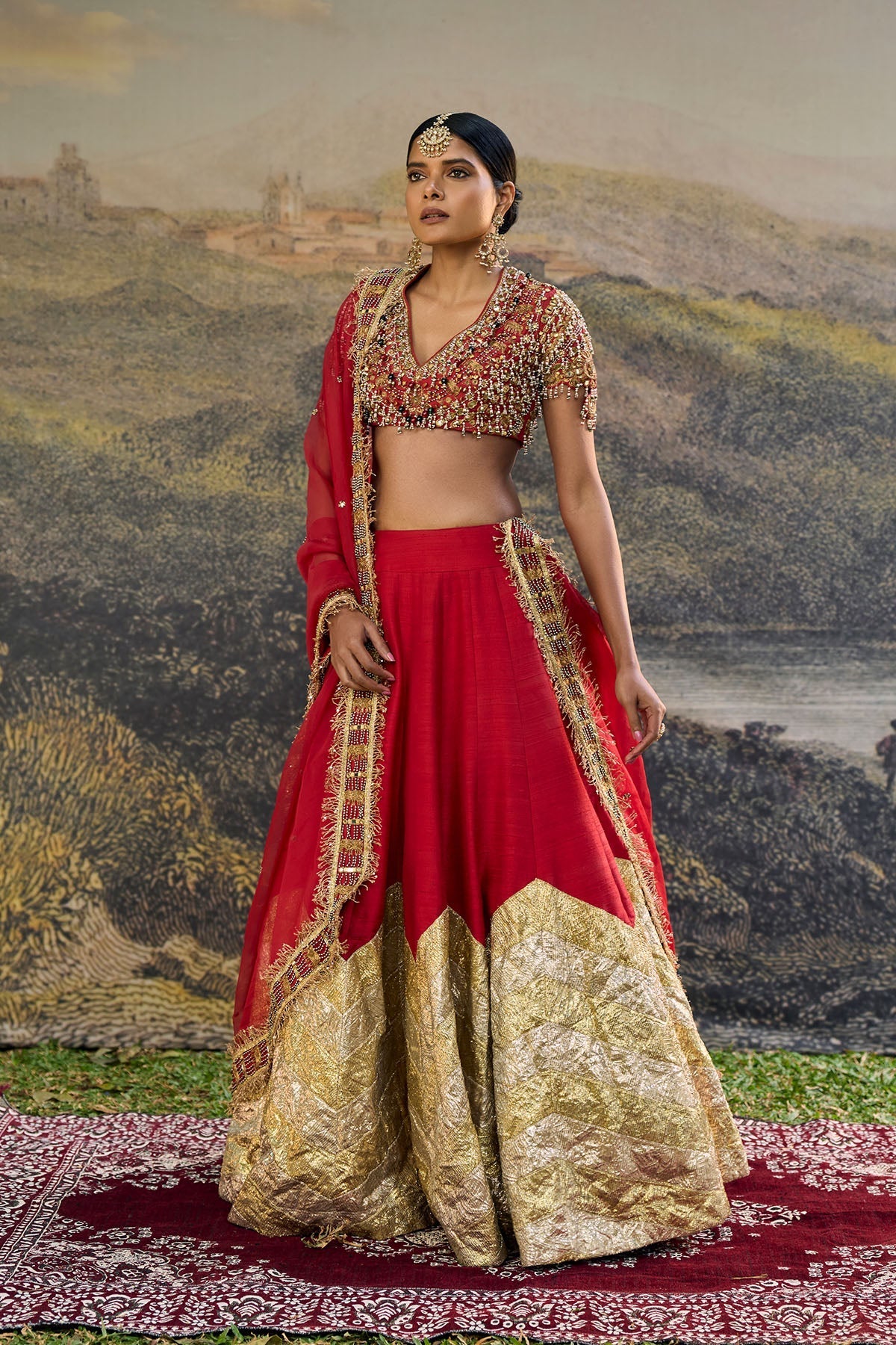Lalima Jadau Lehenga Set