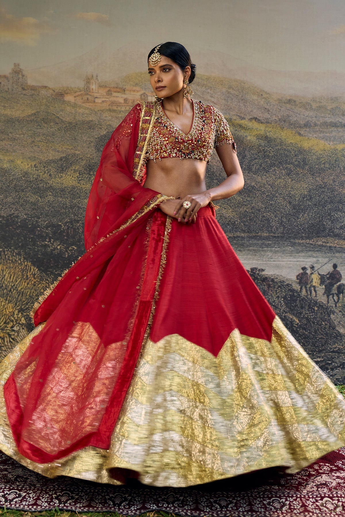 Lalima Jadau Lehenga Set