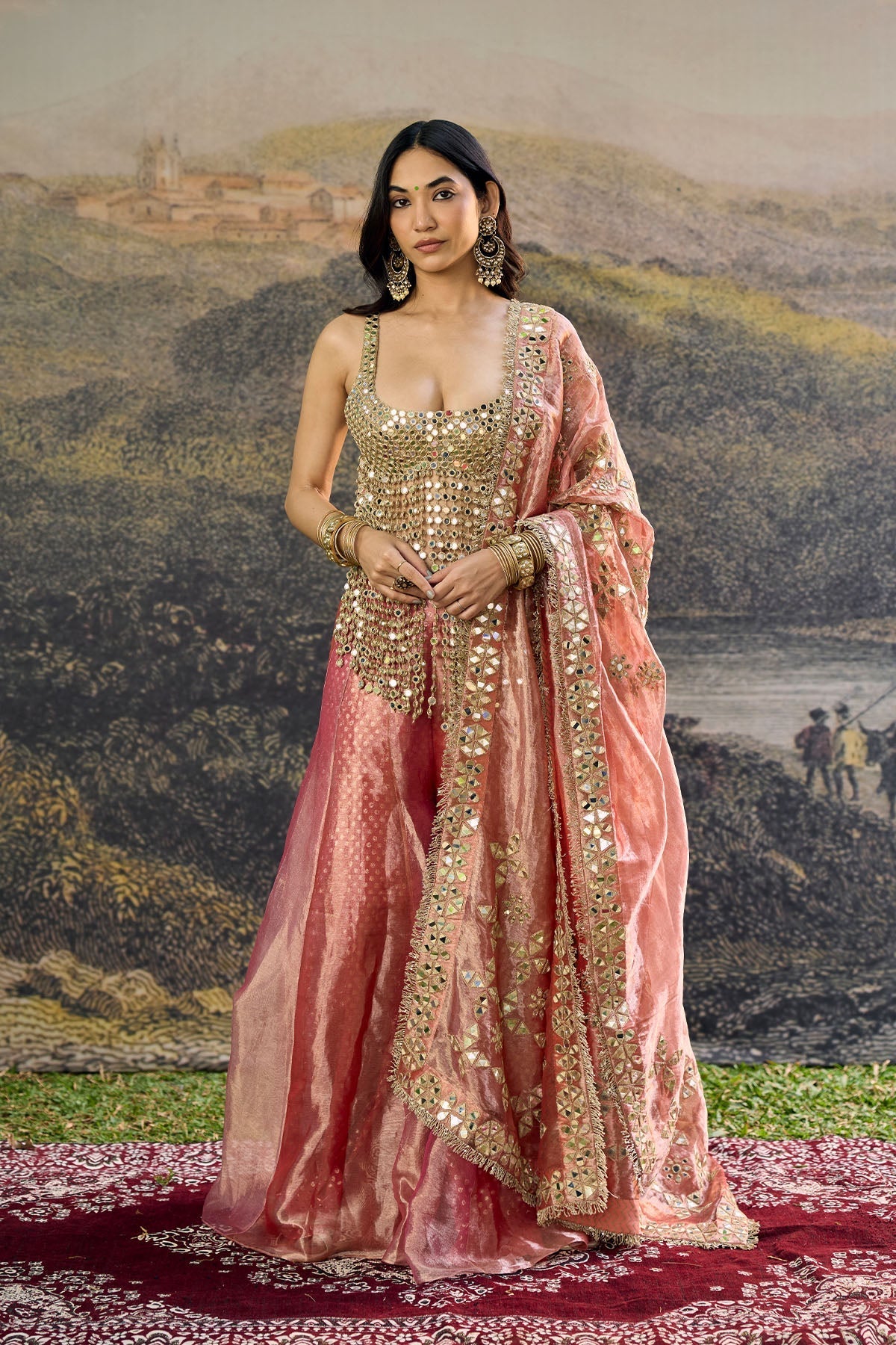 Gulbahar Mirror Sharara Set