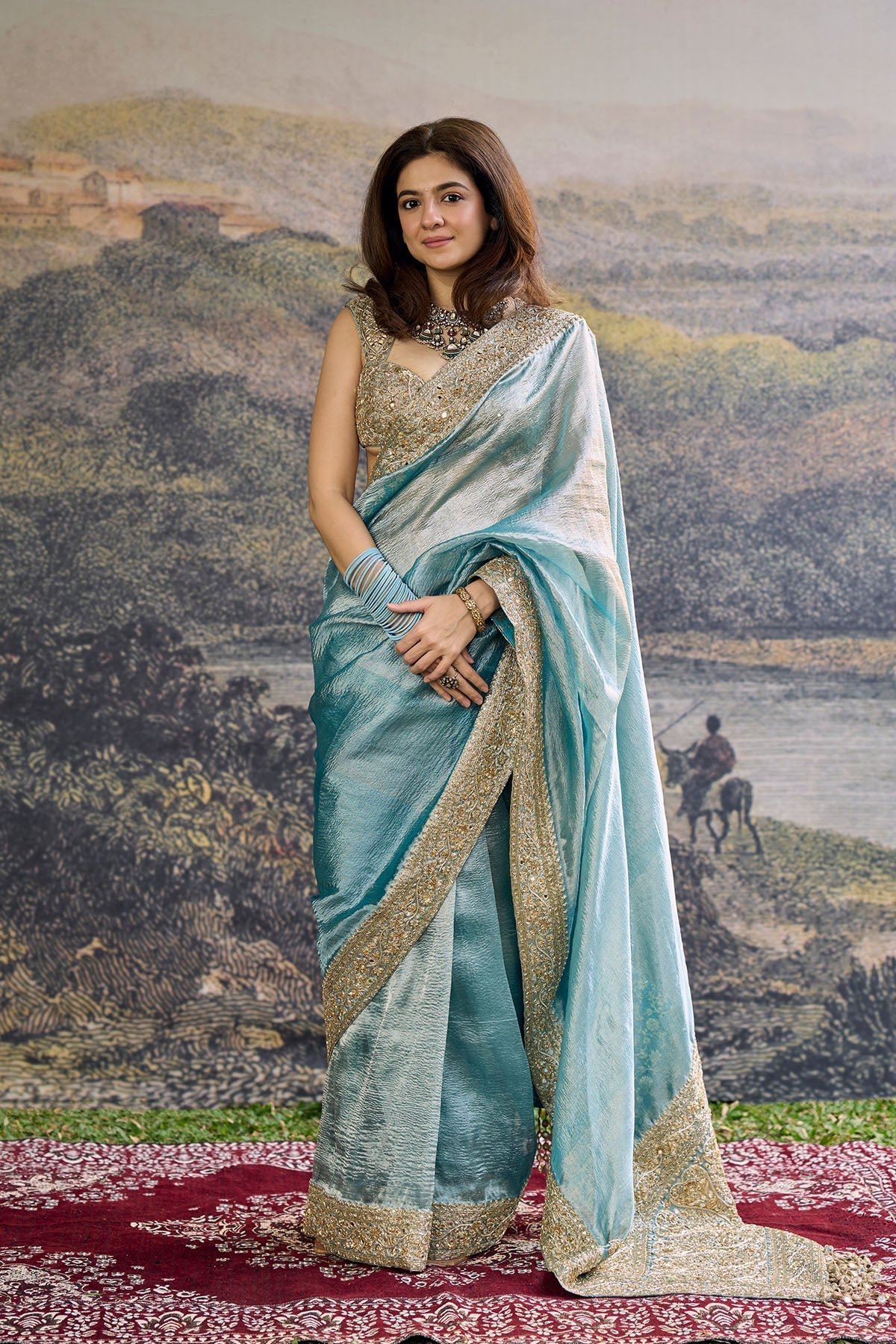 Shobhana Tissue Saree Set