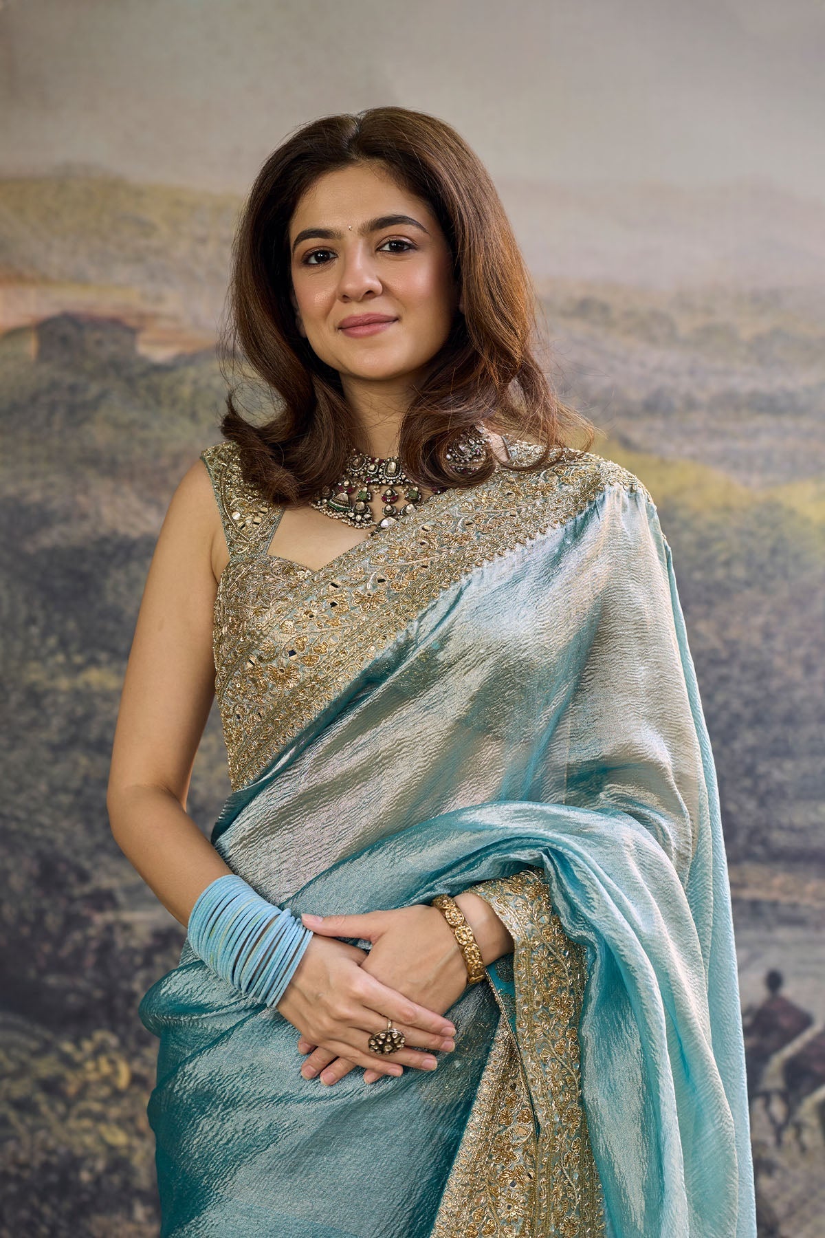 Shobhana Tissue Saree Set