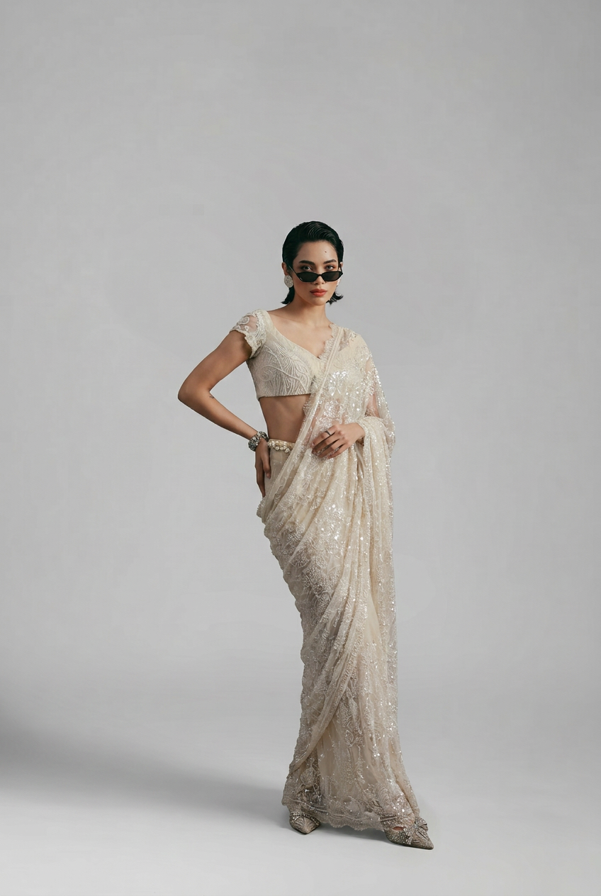 TIED WITH A BOW SHAPED SARI