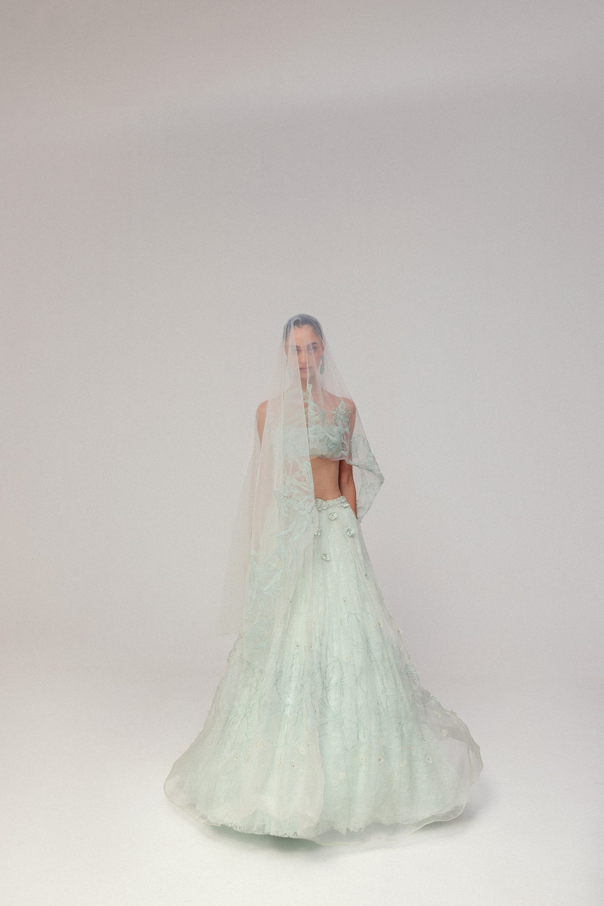 A CORNFLOWER BLUE LEHENGA