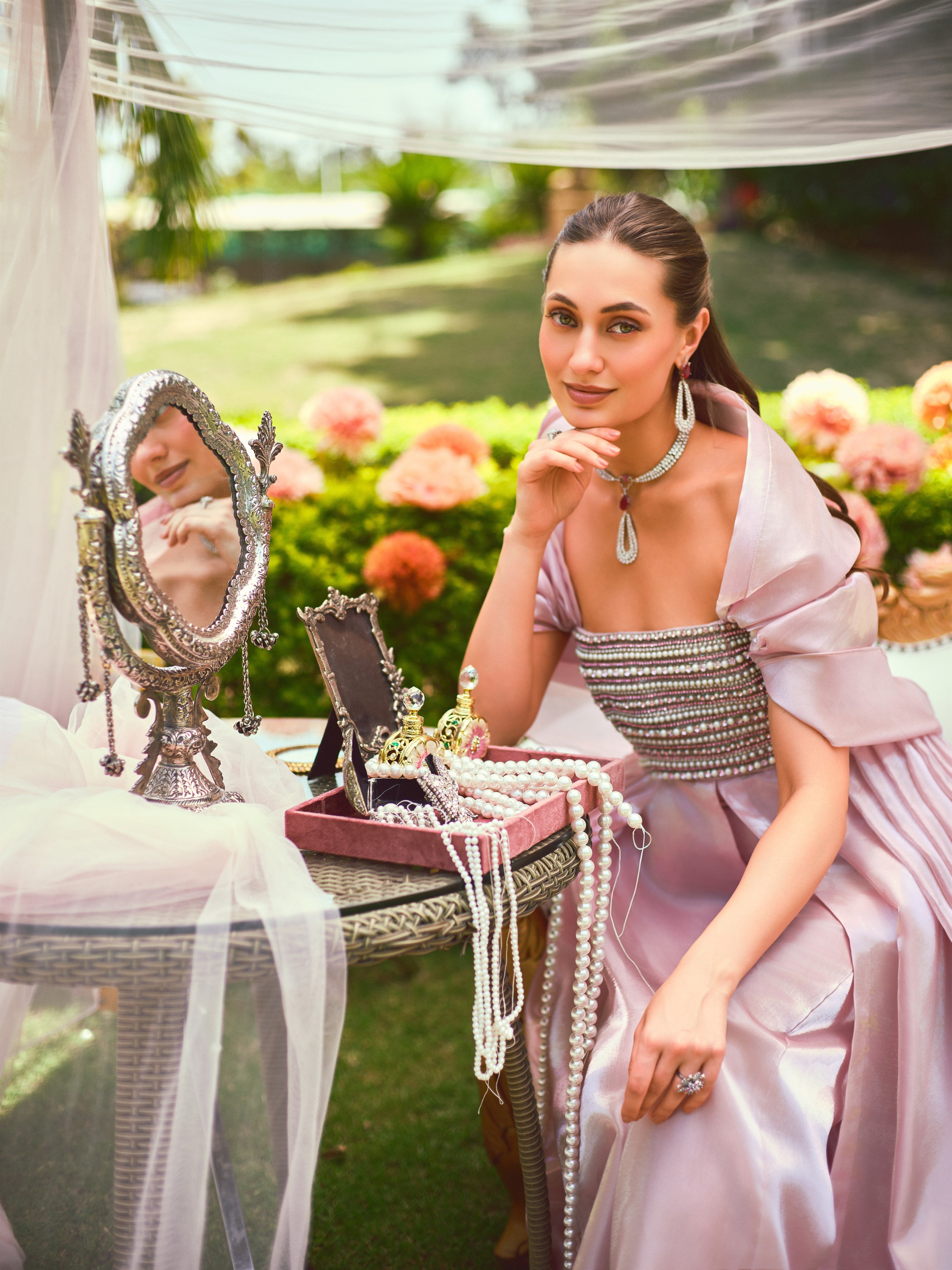 The bridesmaid diaries drape corset and pants set