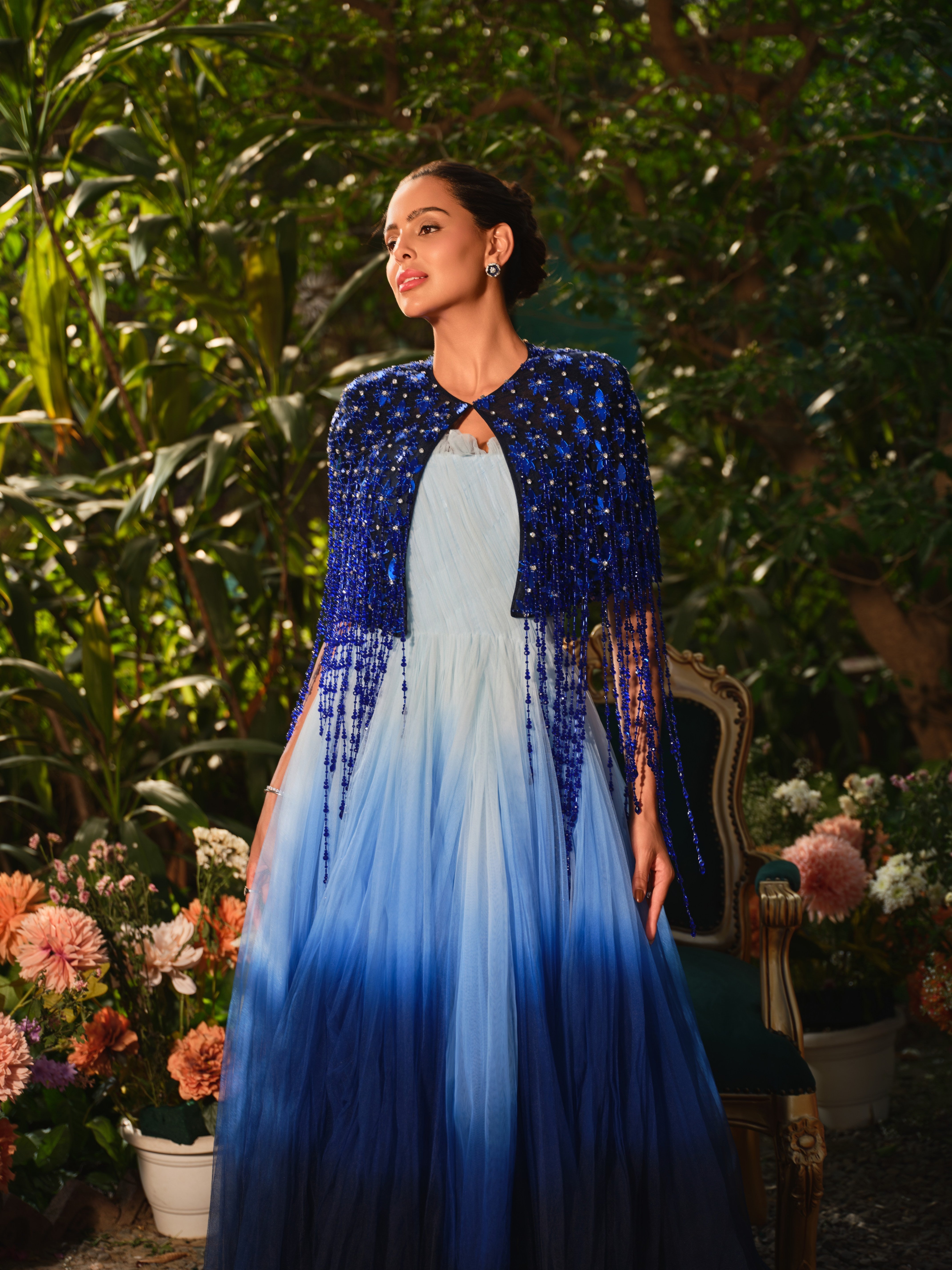 The midnight party blue ombre dress