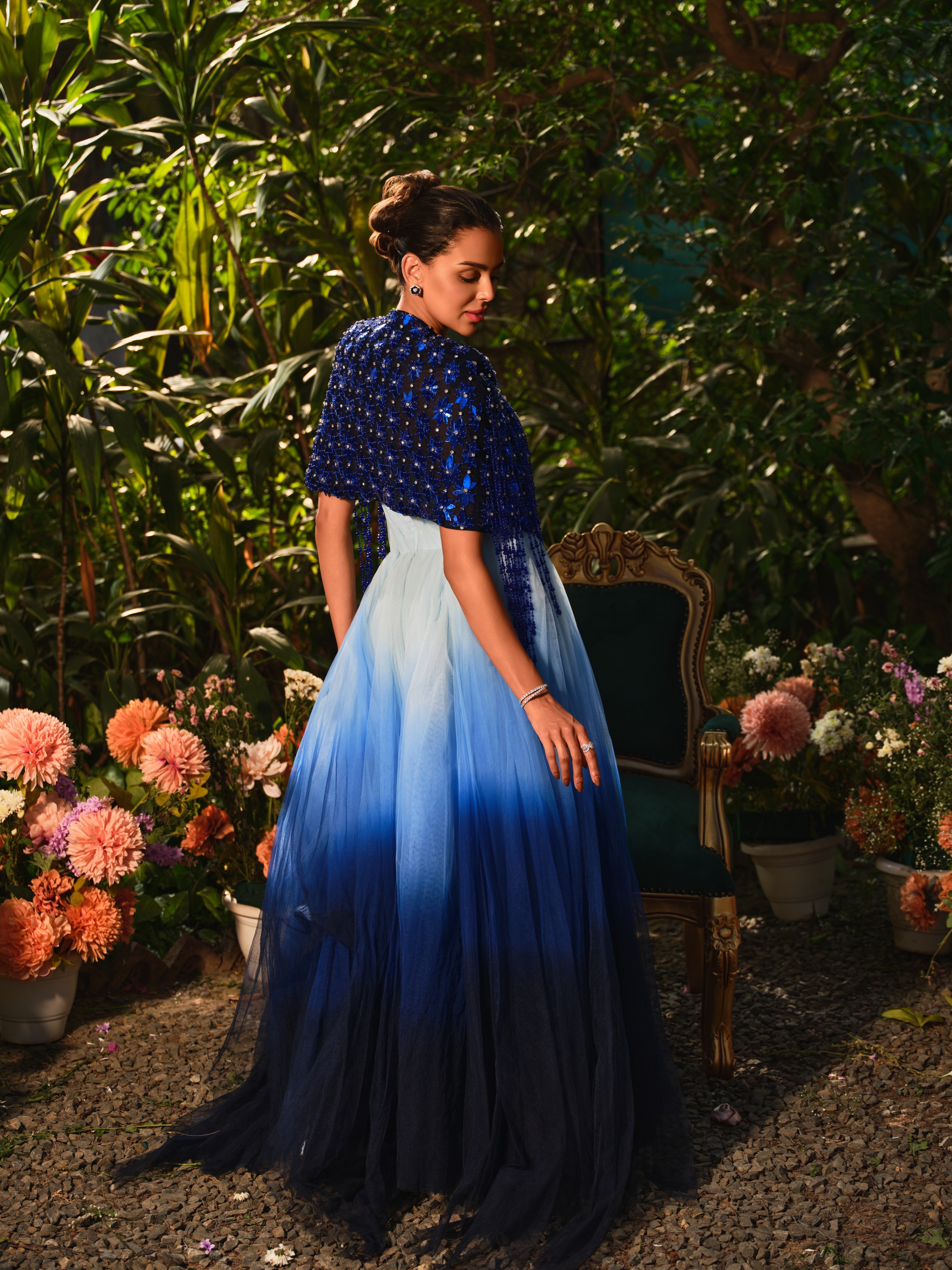 The midnight party blue ombre dress