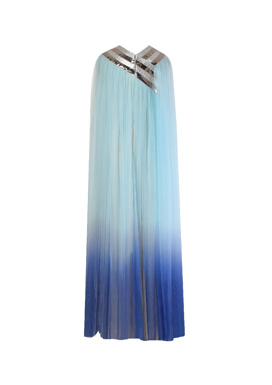 Gradient Tulle Gathered Kaftan