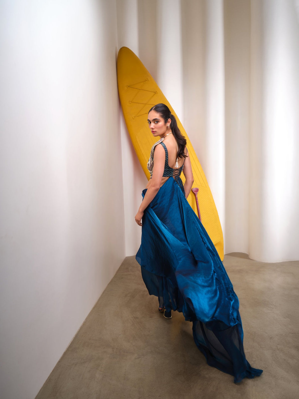 Blue Hour Drama – petrol blue dress by Papa Don't Preach by Shubhika