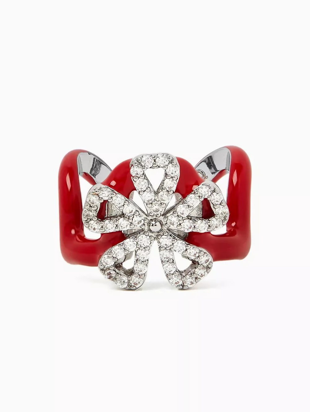 Snowflake Ring - Silver Red or White
