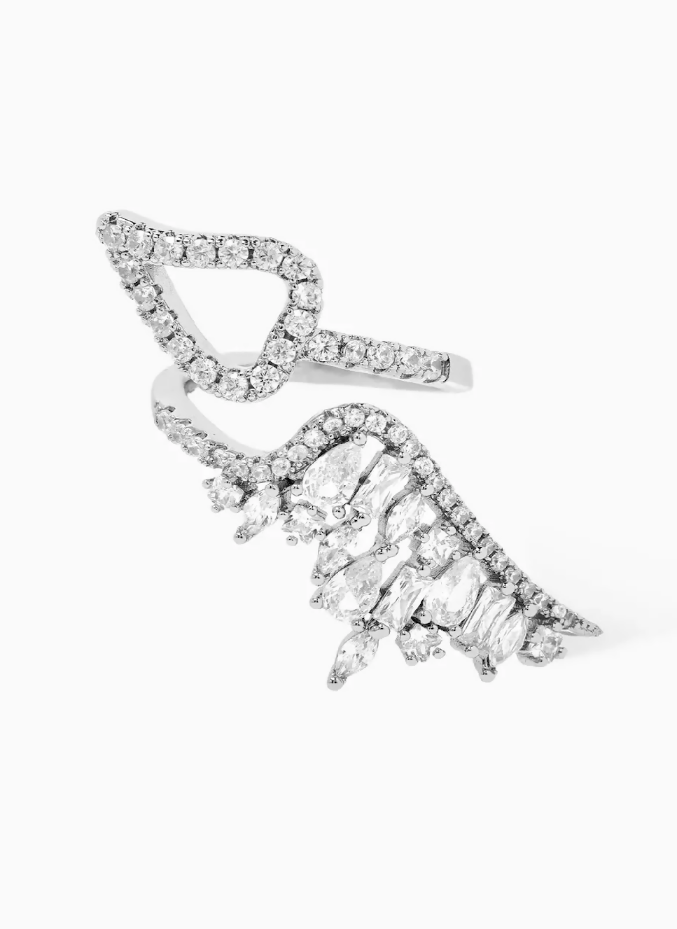 Silver Angel Wing Ring