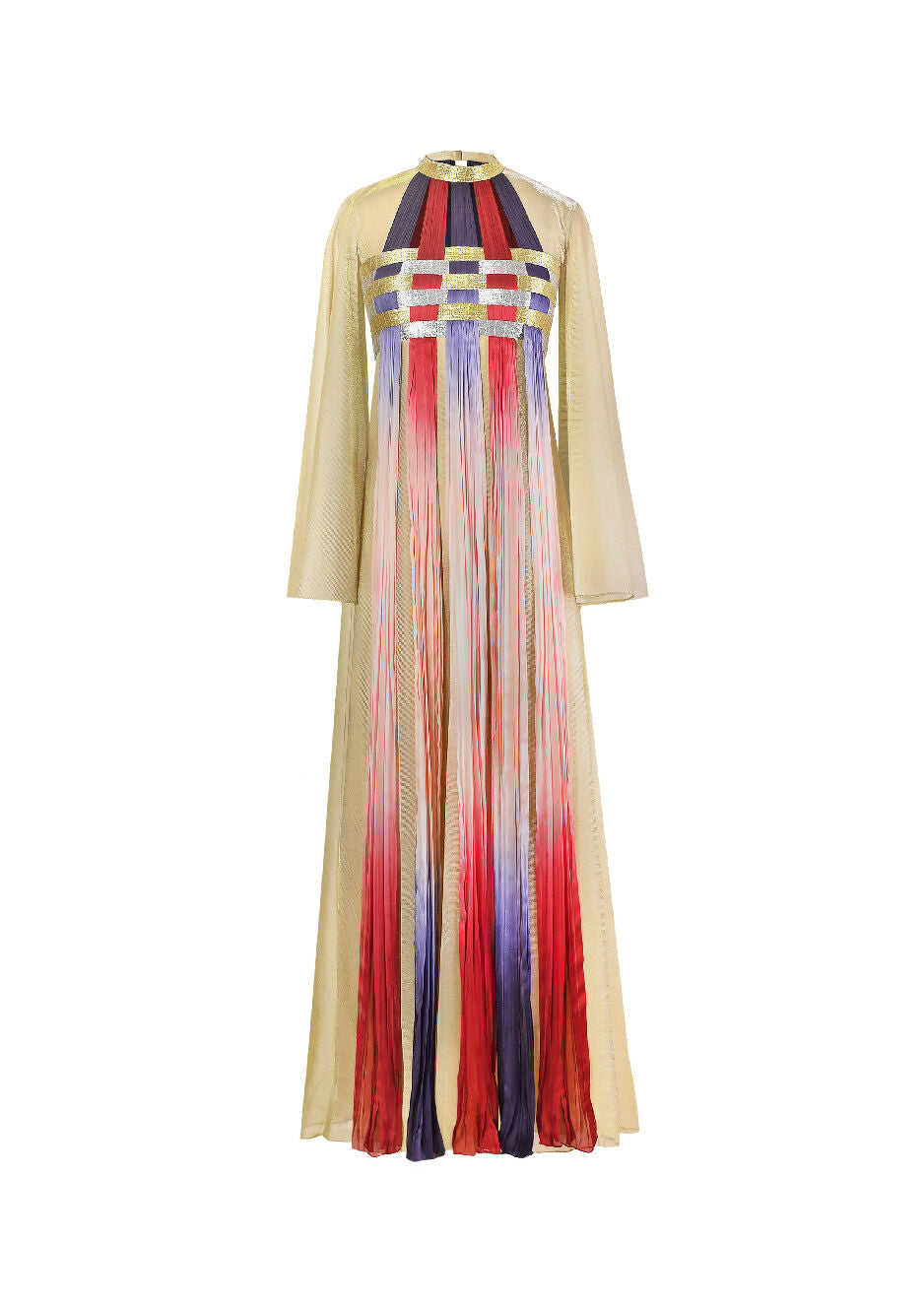 Interwoven Gradient Tulle Kaftan Dress