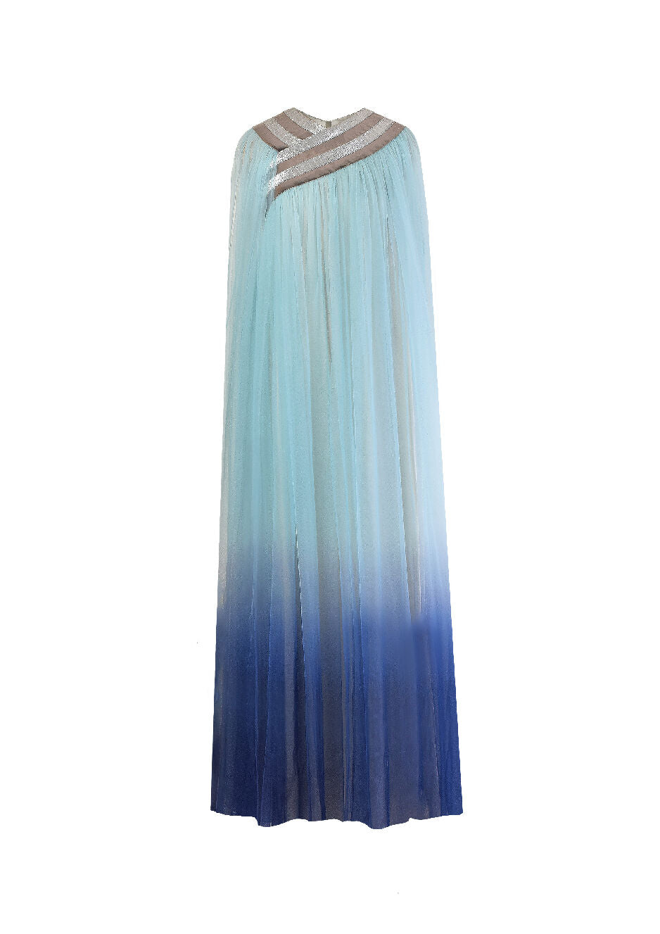 Gradient Tulle Gathered Kaftan