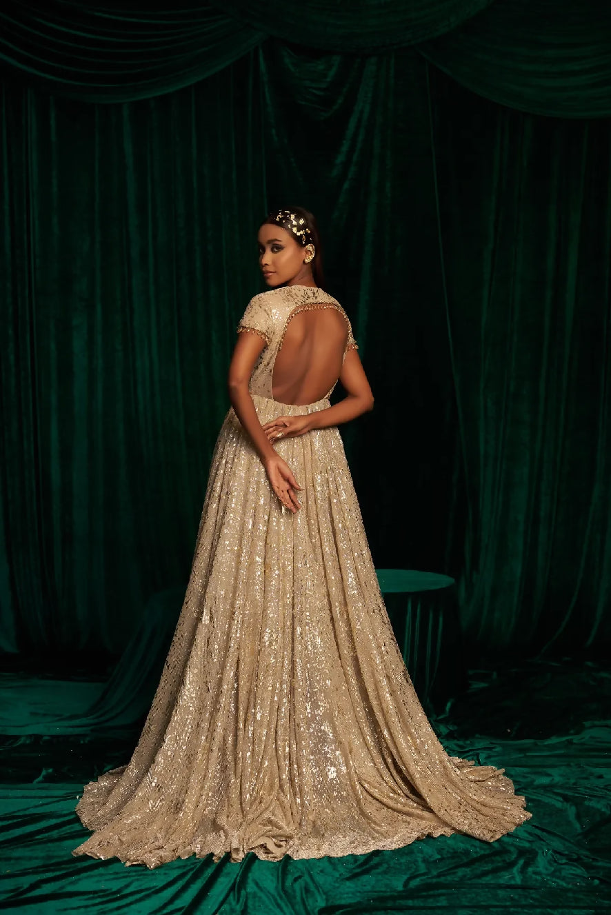 pleated anarkali dress Orange Pleated Anarkali Set Design by Tarun Tahiliani at Pernia's Pop Up  Shop 2026