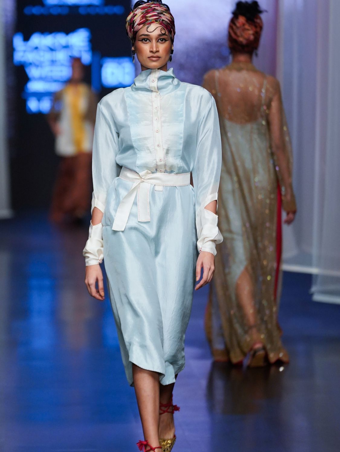 Bluebell blue dupion tunic