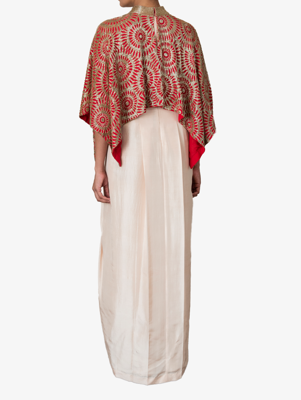 Contrast Cape with Nude dress