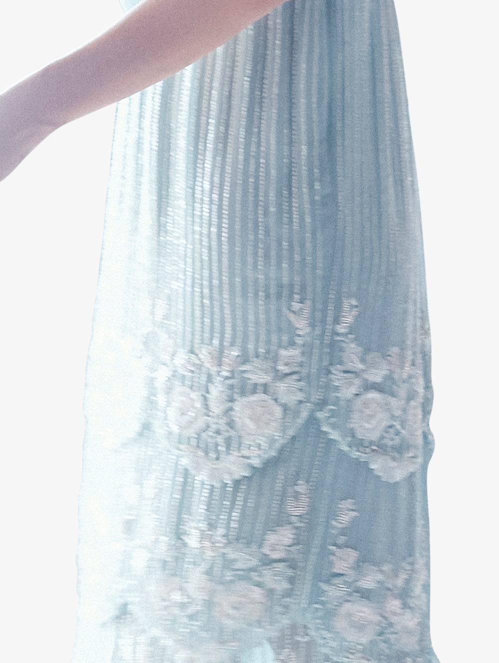 Blue quilted flapper dress