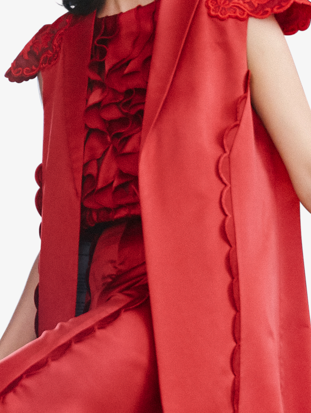 Ruby Red Embroidered Suit Set