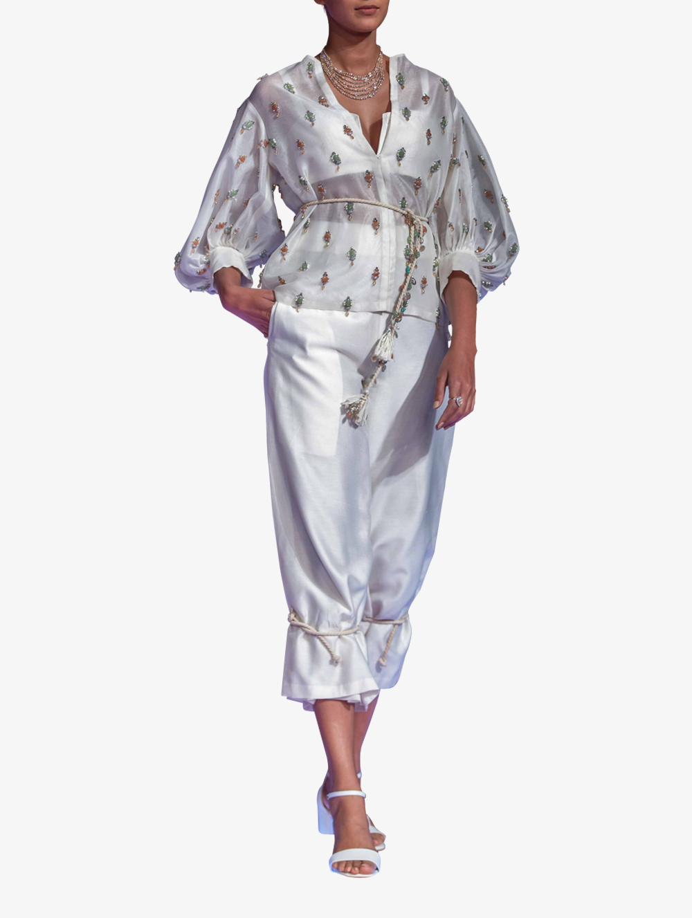 White Shirt + Trousers - Freda