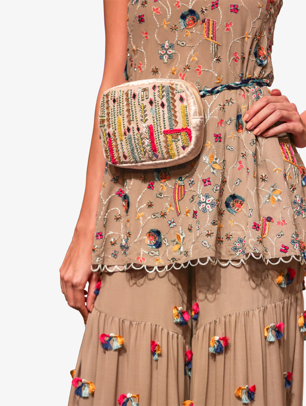 Embroidered kurta with Sharara trouser set