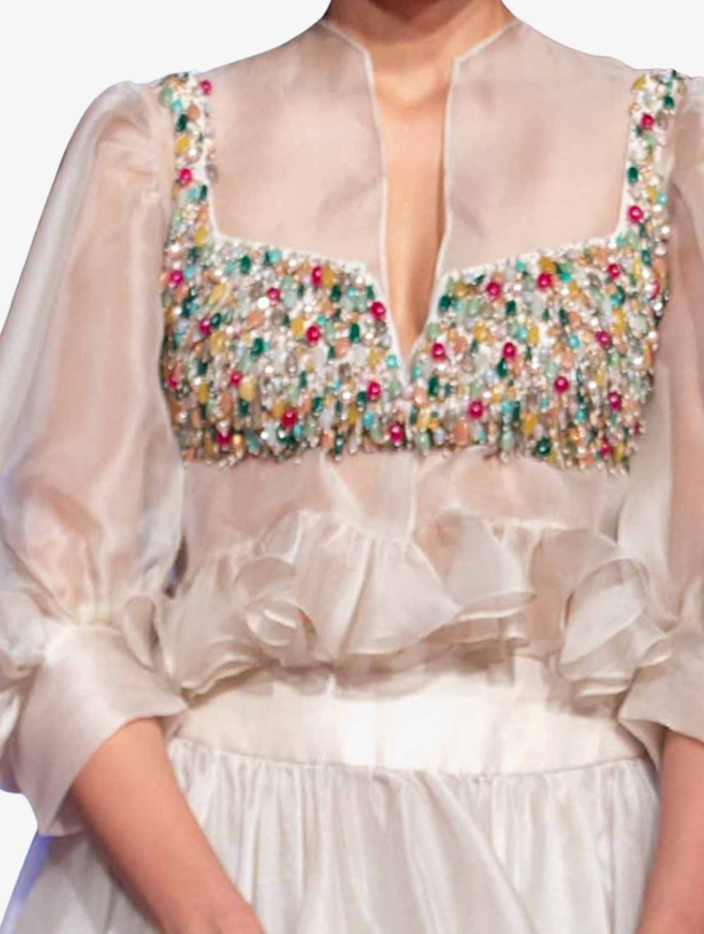 White Organza + Skirt - Gracy