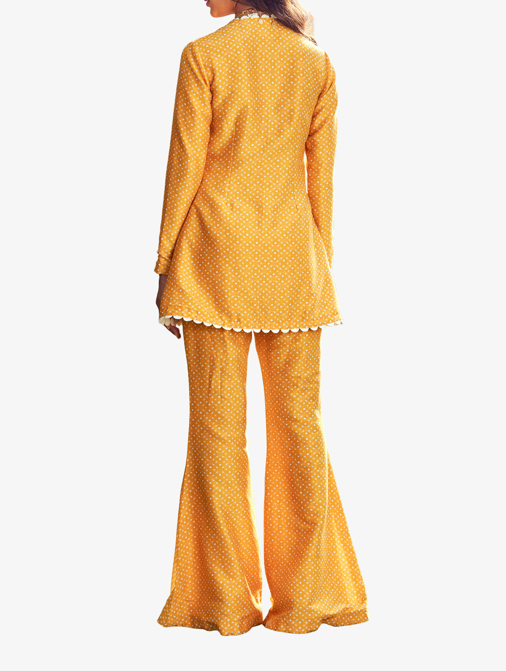 Yellow Pants + Peplum Top - JUDY