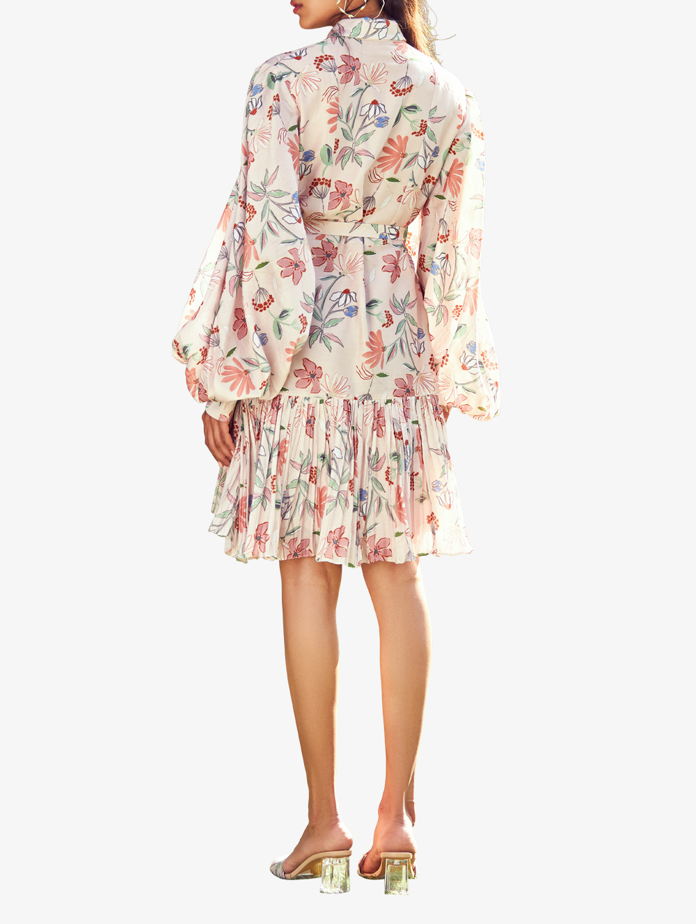 White Floral Dress - Trudy