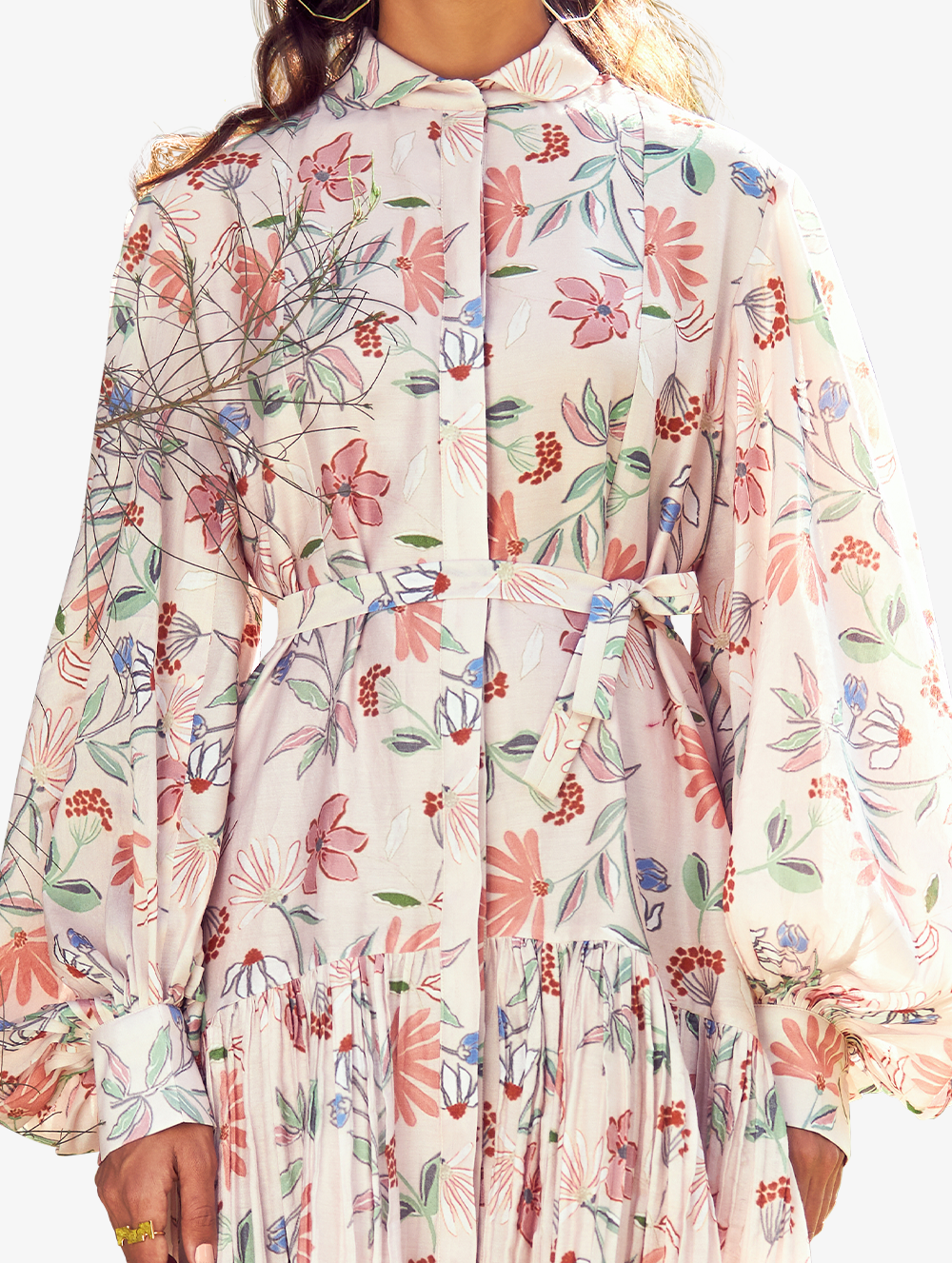 White Floral Dress - Trudy
