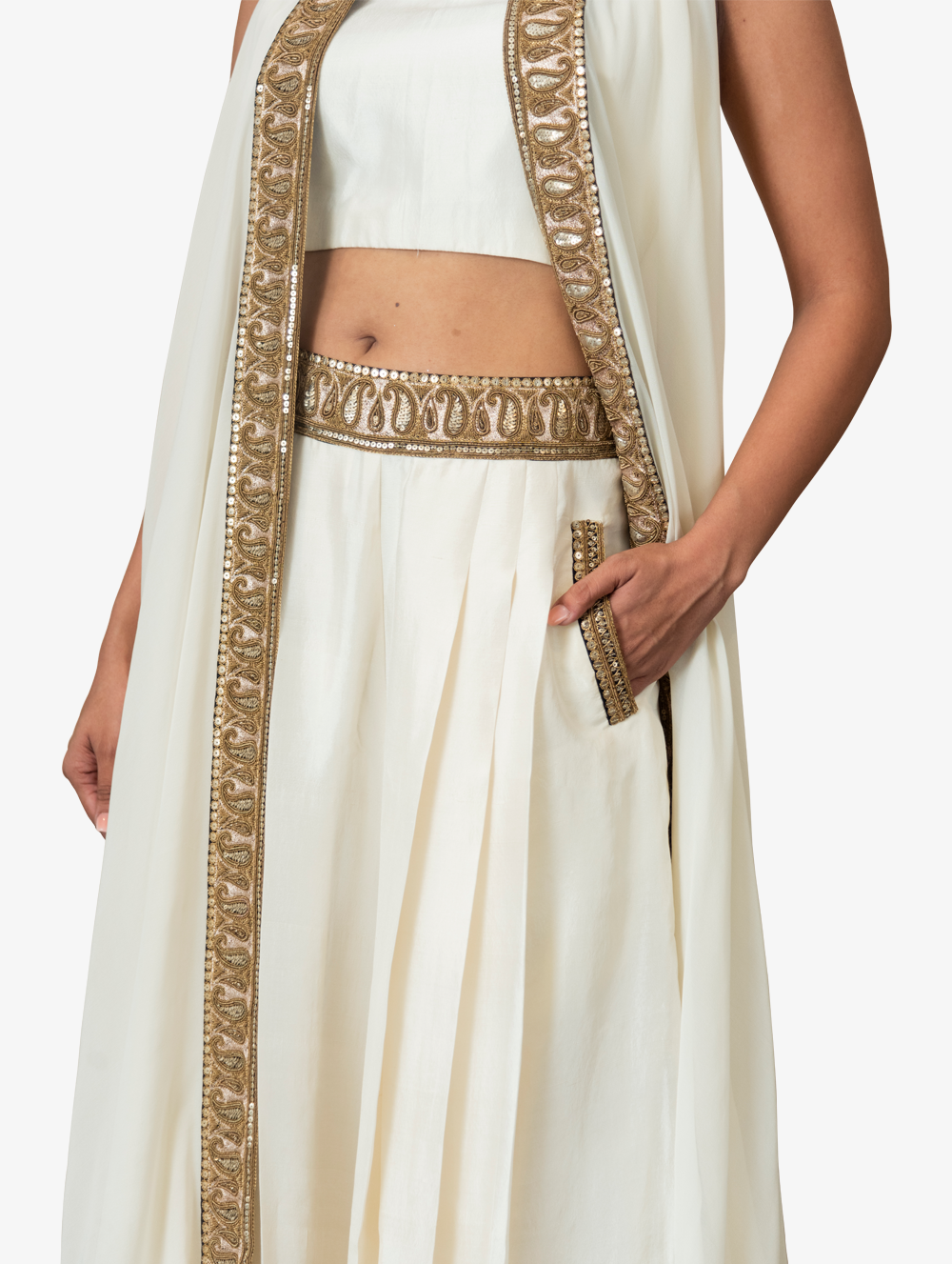 Three Piece Drape and Trouser set