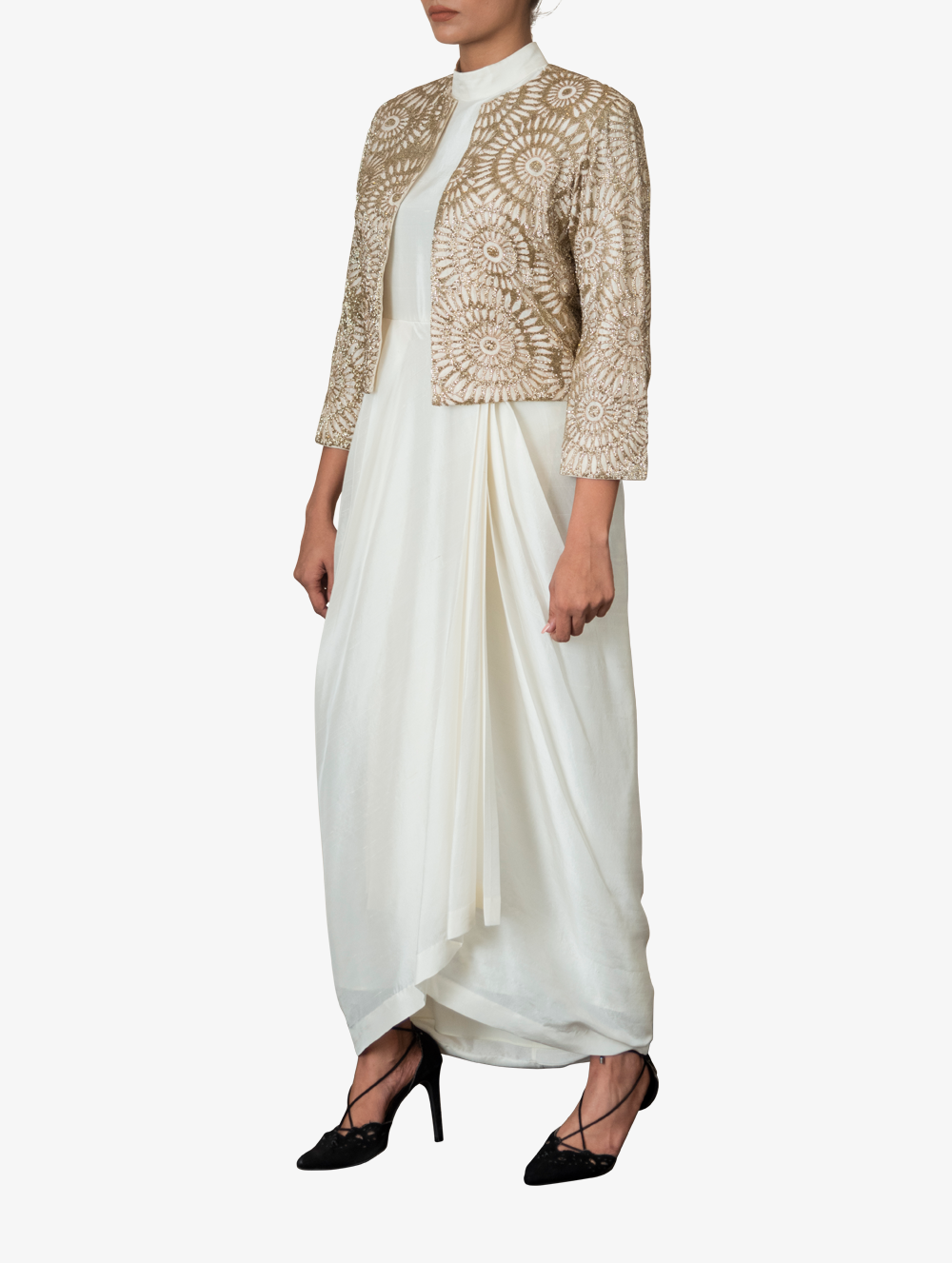 Ivory Dupion Silk dress