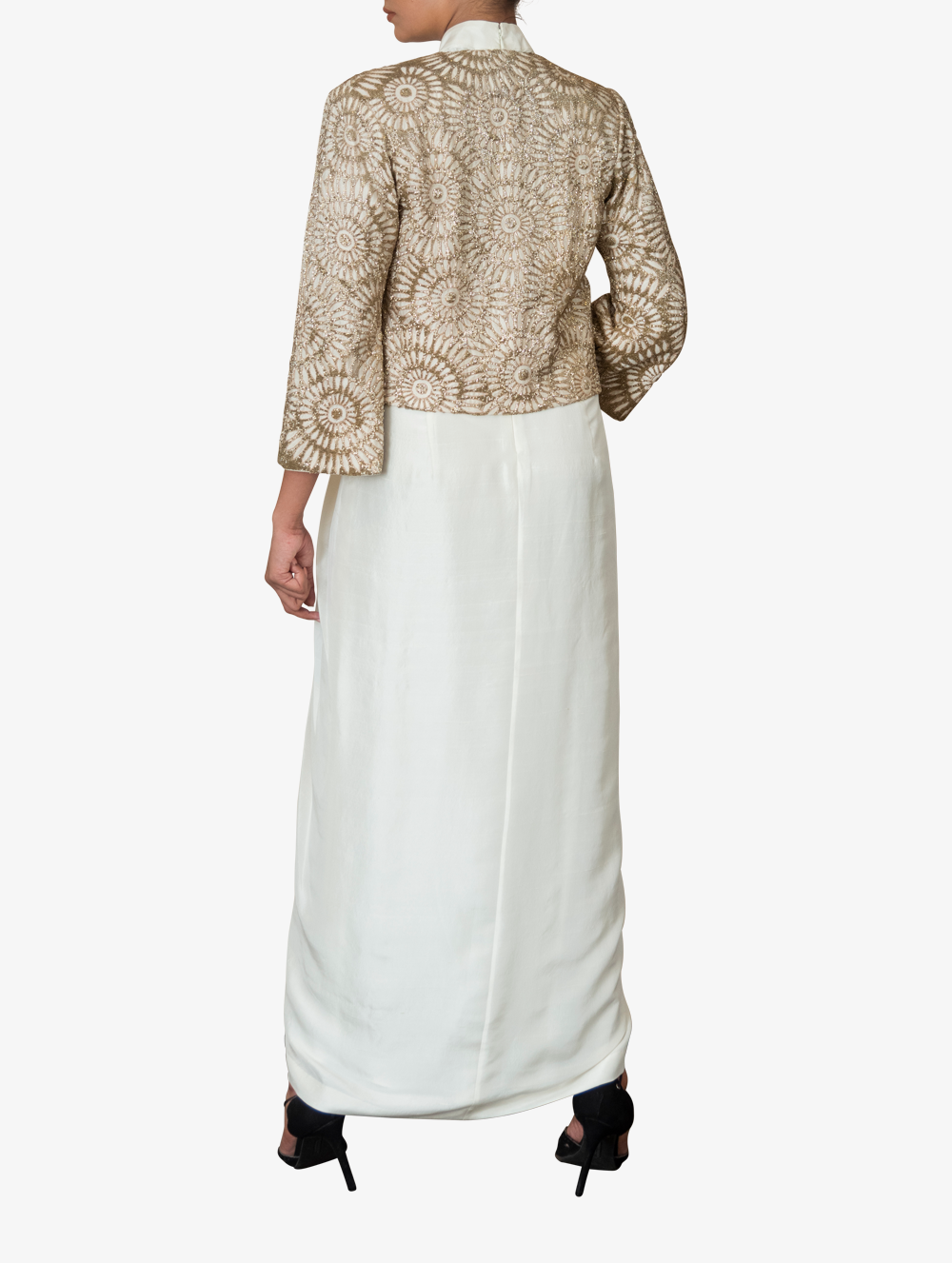 Ivory Dupion Silk dress