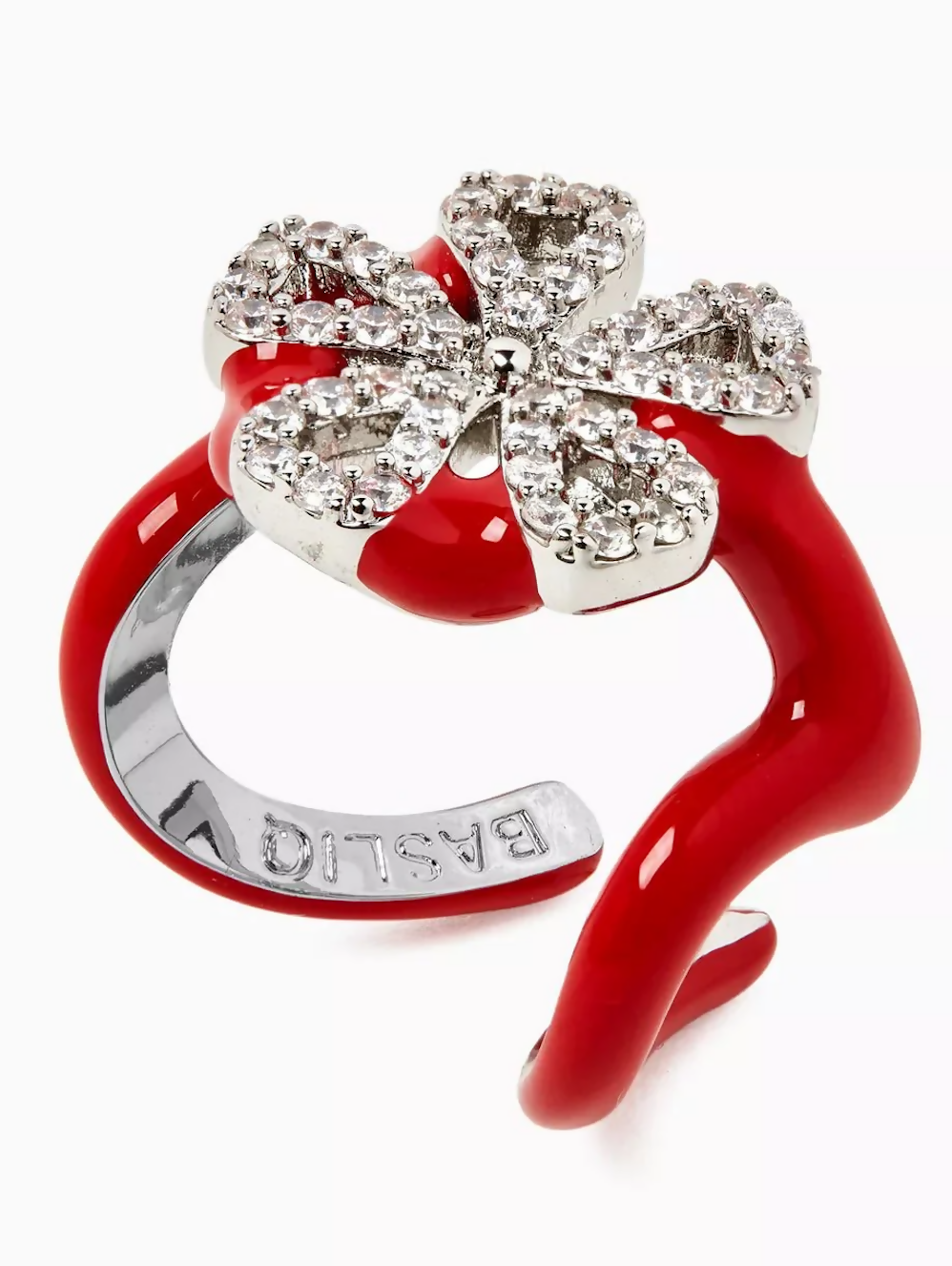 Snowflake Ring - Silver Red or White