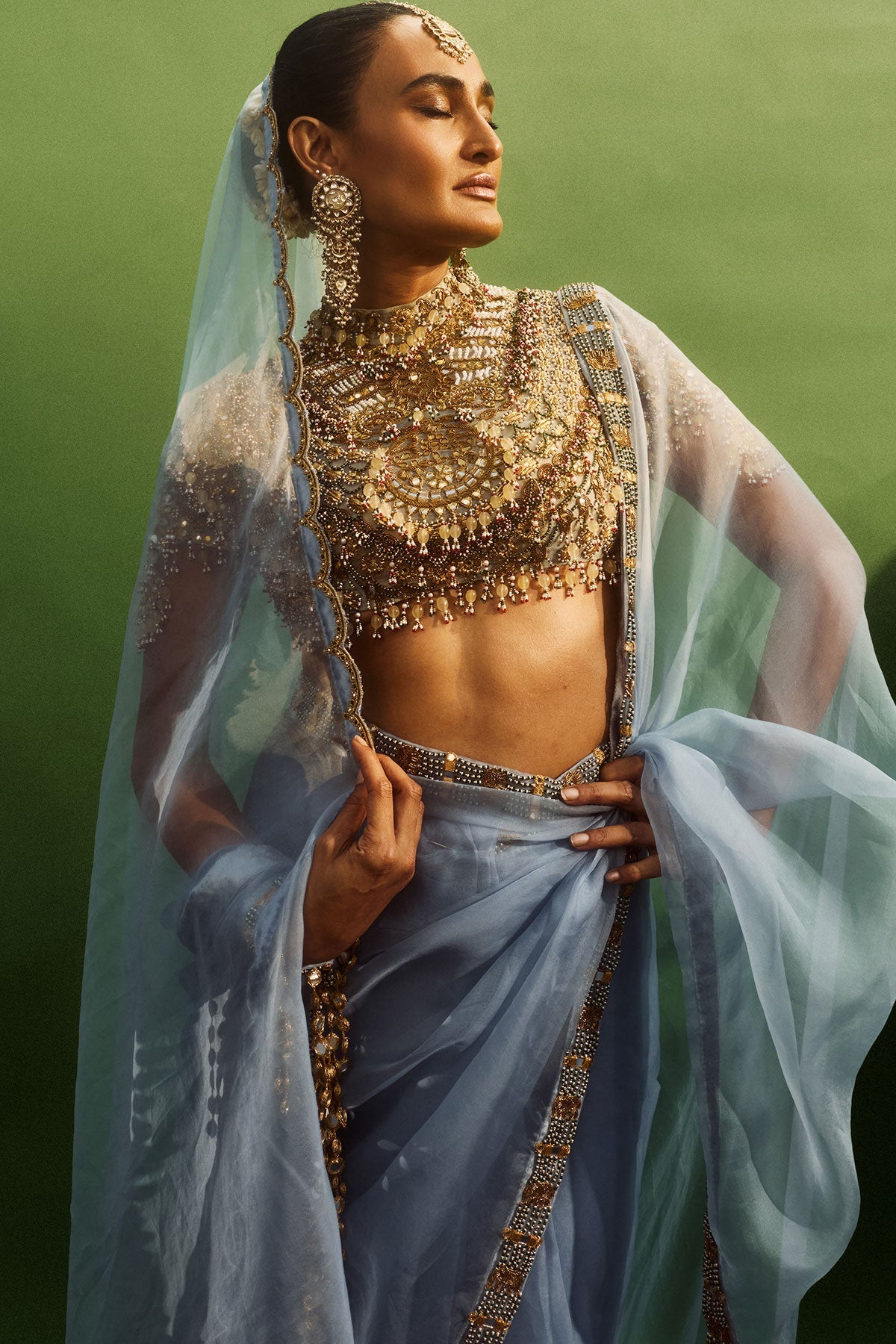 Neelambara Saree Set