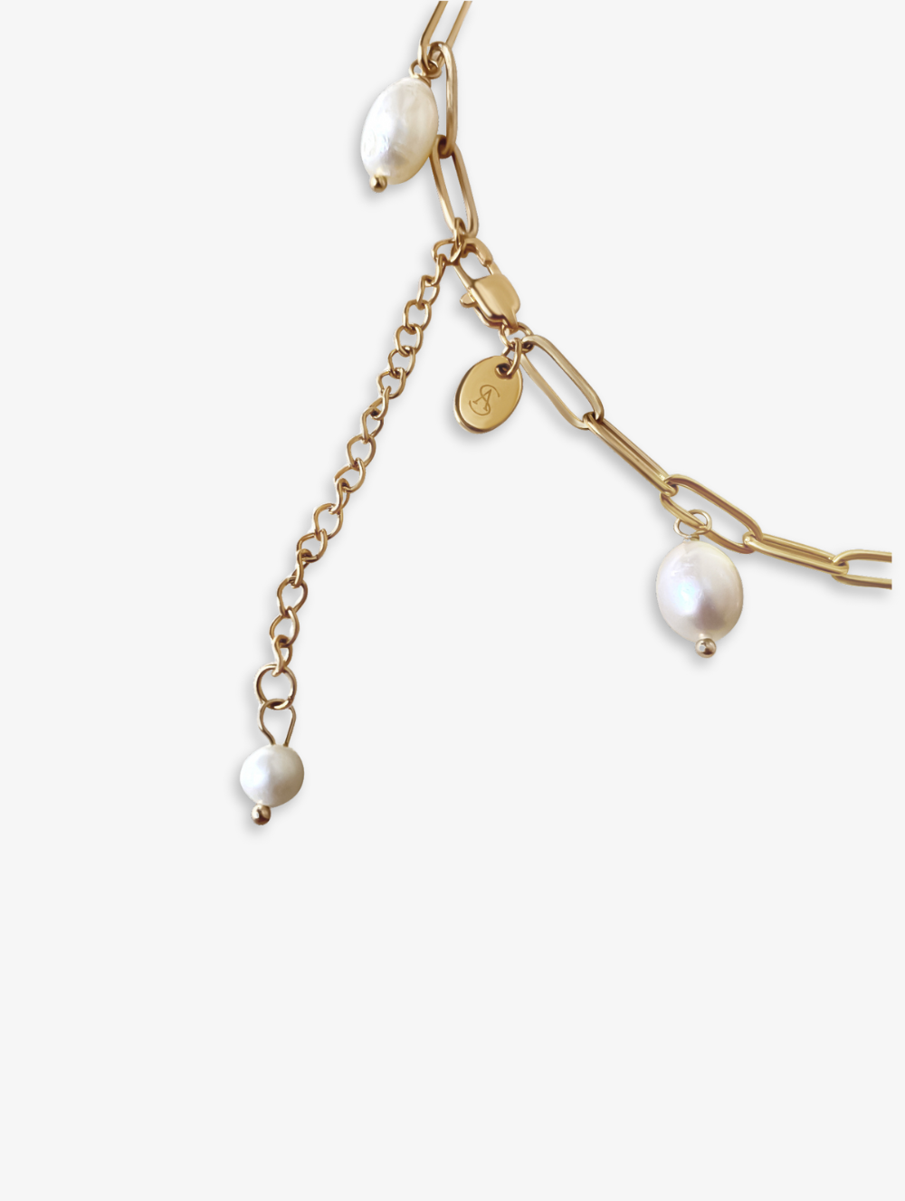 Freshwater pearl drop bracelet