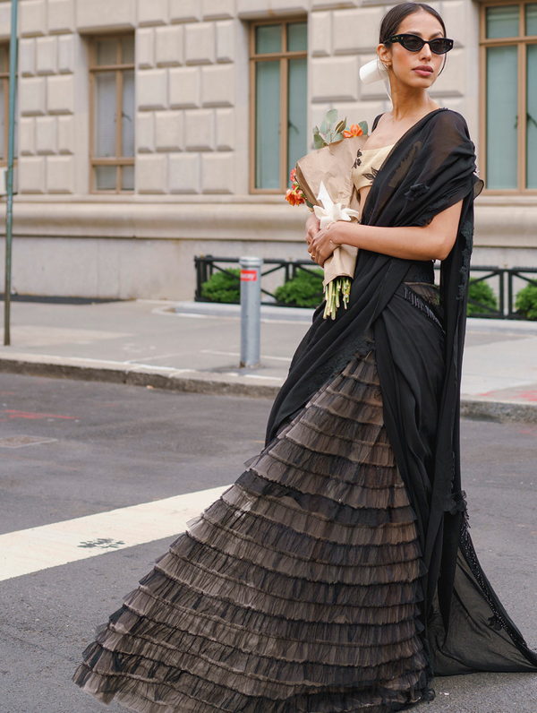 The Little Black Bow Sari